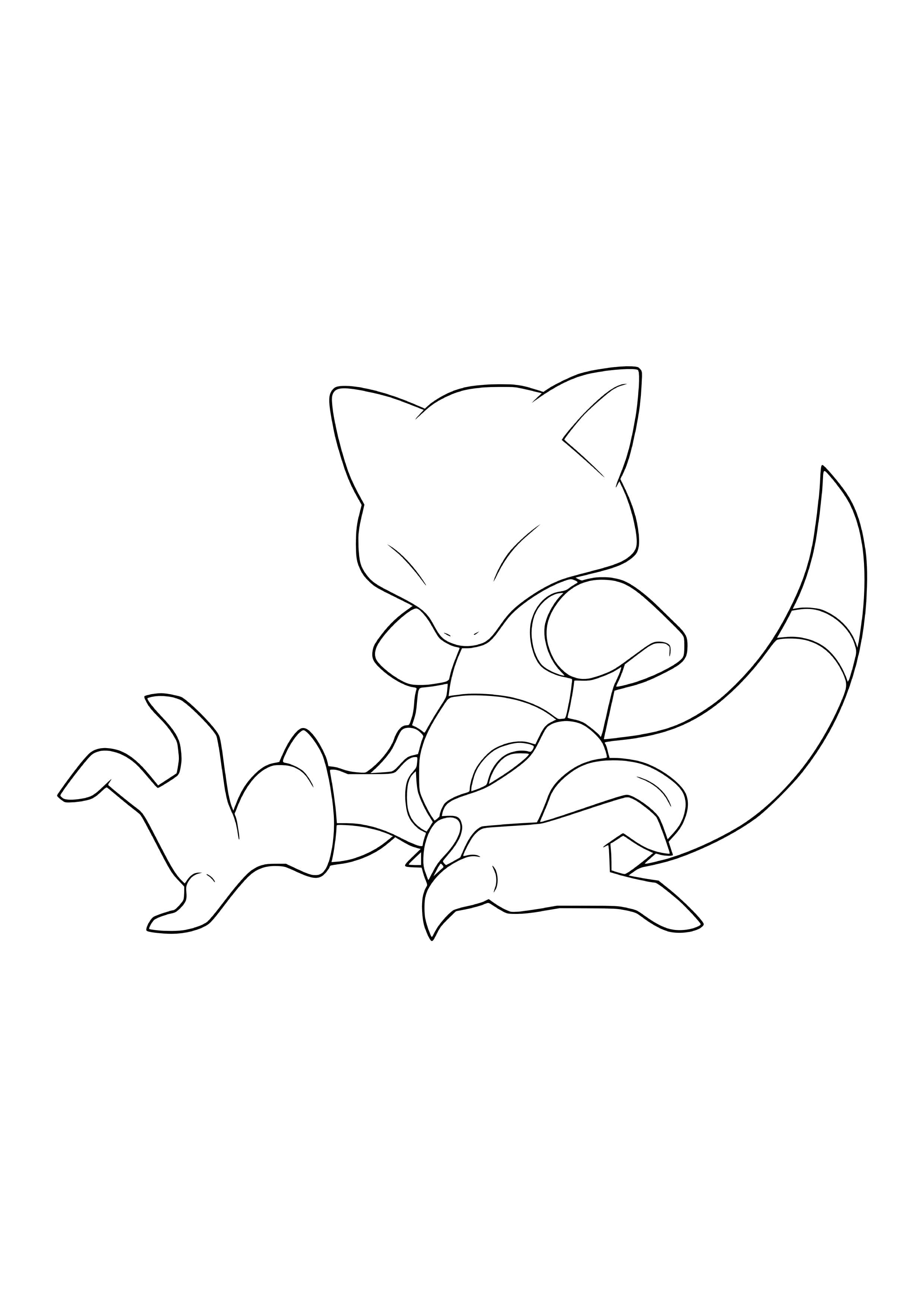 Abra coloring page (A4) to print