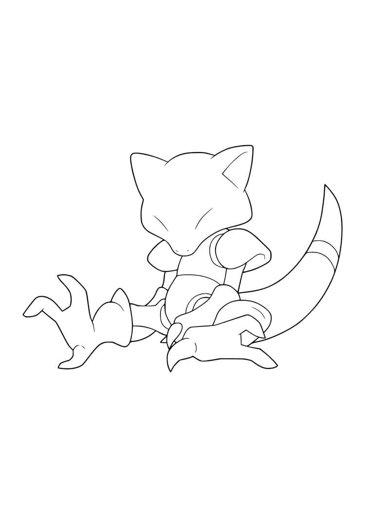 Abra coloring page (A4) to print