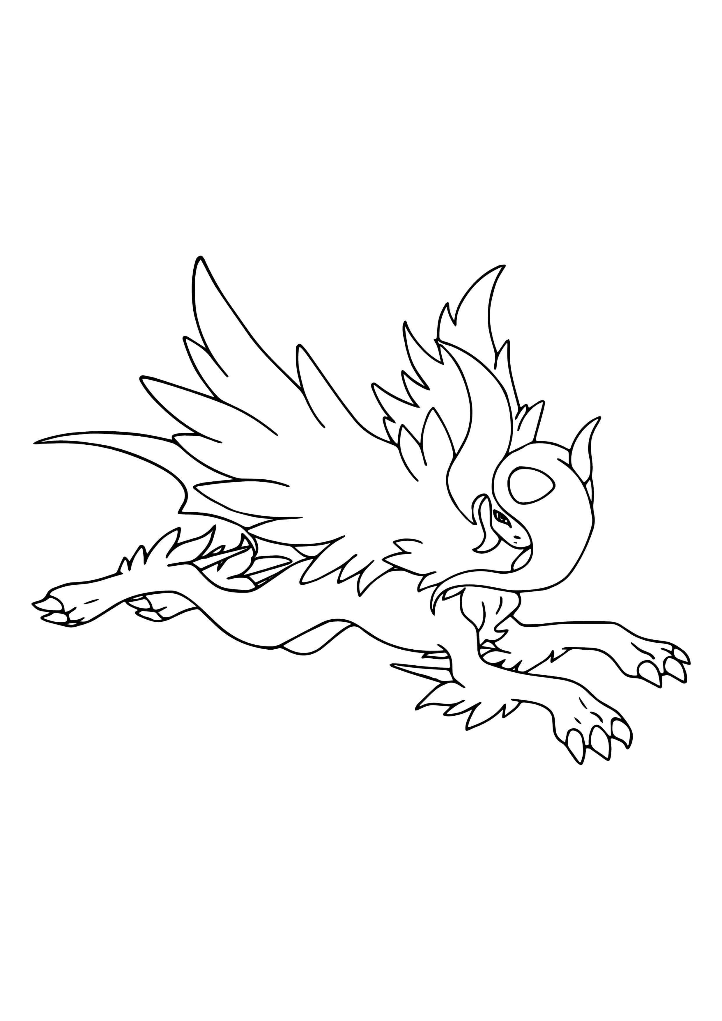 Absol coloring page (A4) to print