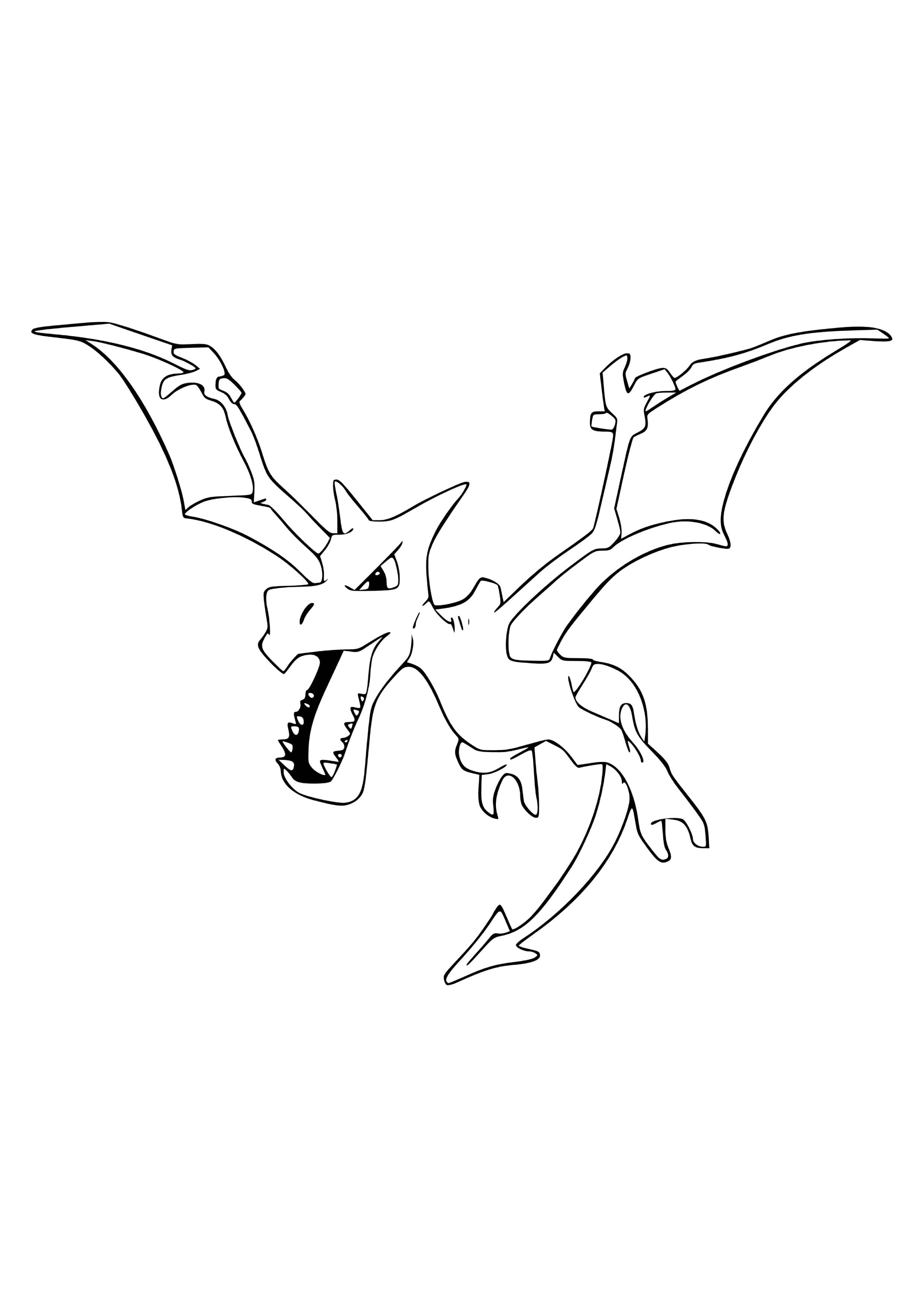 Aerodactyl coloring page (A4) to print