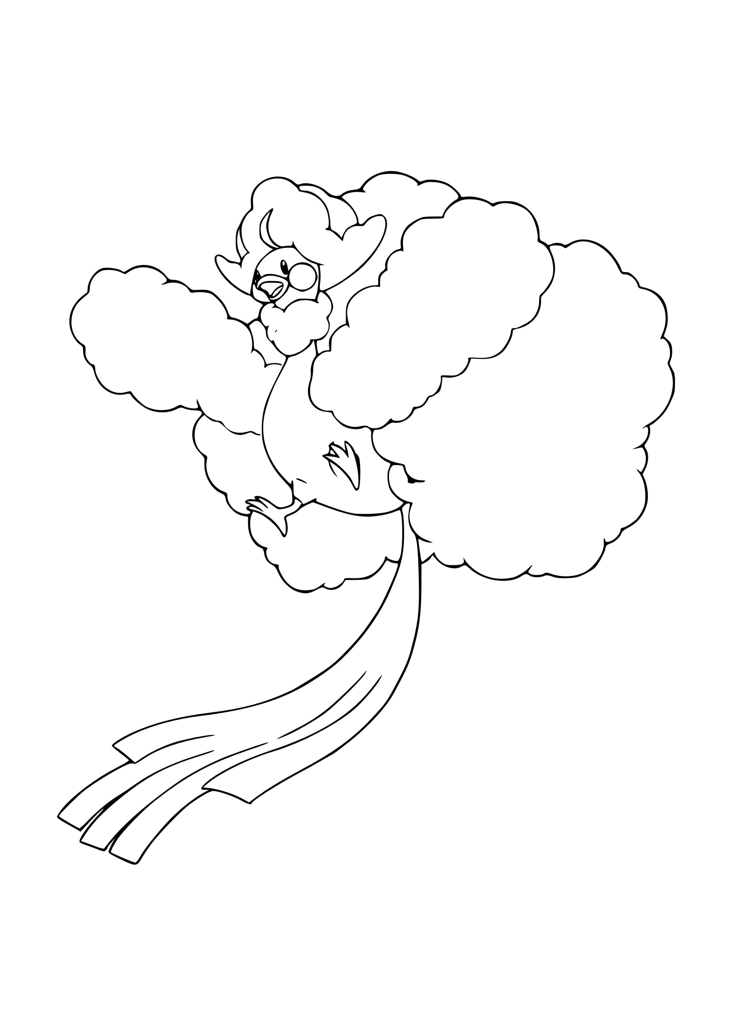 Altaria coloring page (A4) to print