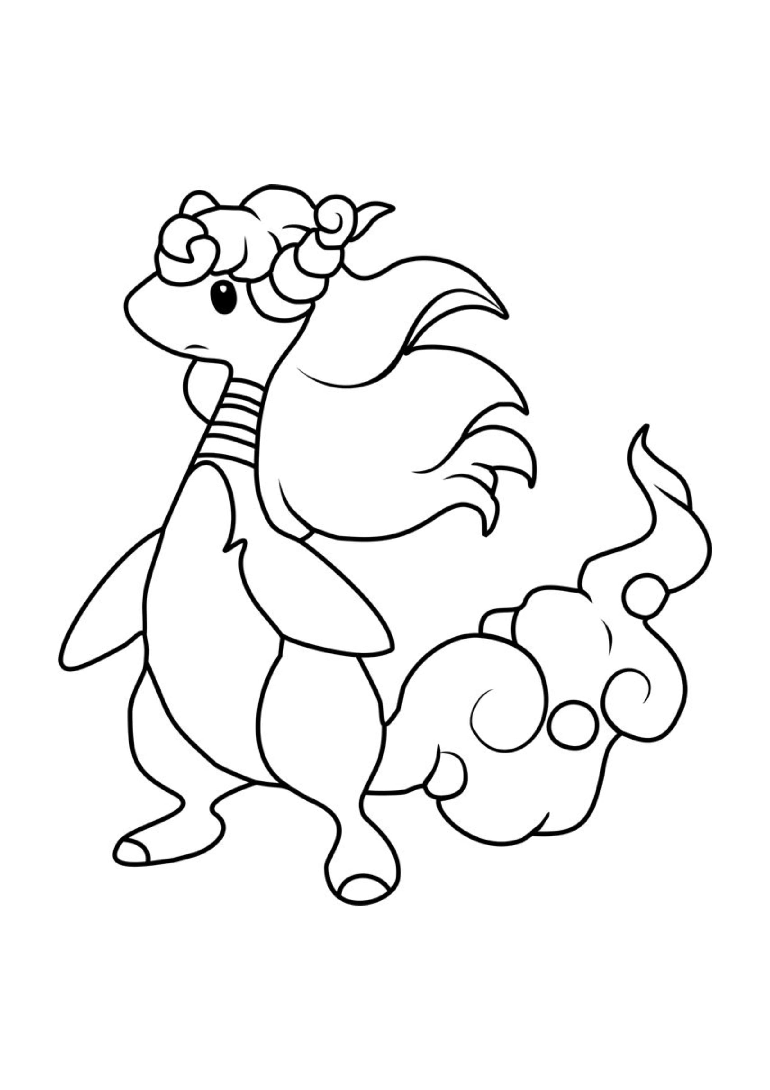 Ampharos coloring page (A4) to print