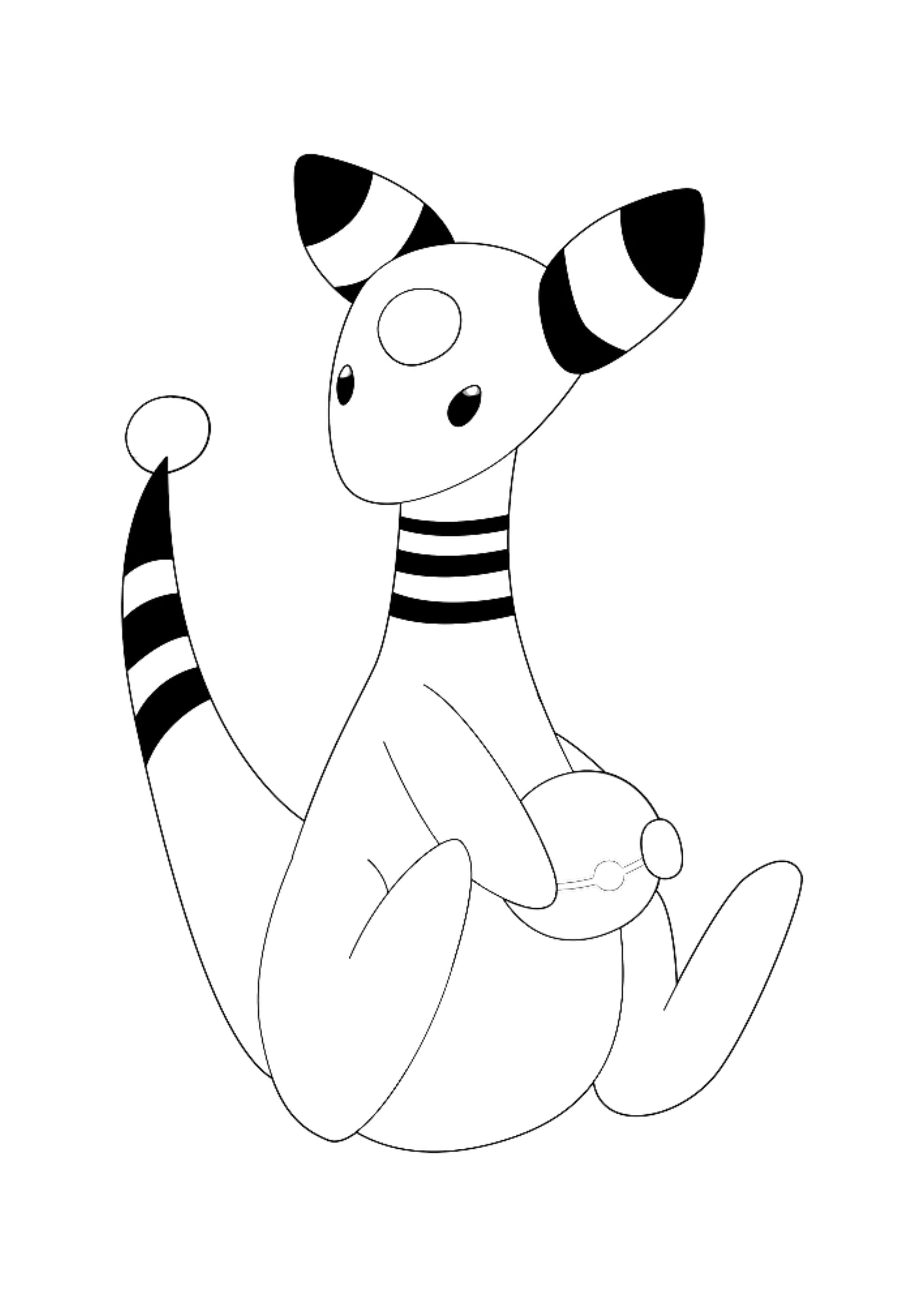 Ampharos coloring page (A4) to print