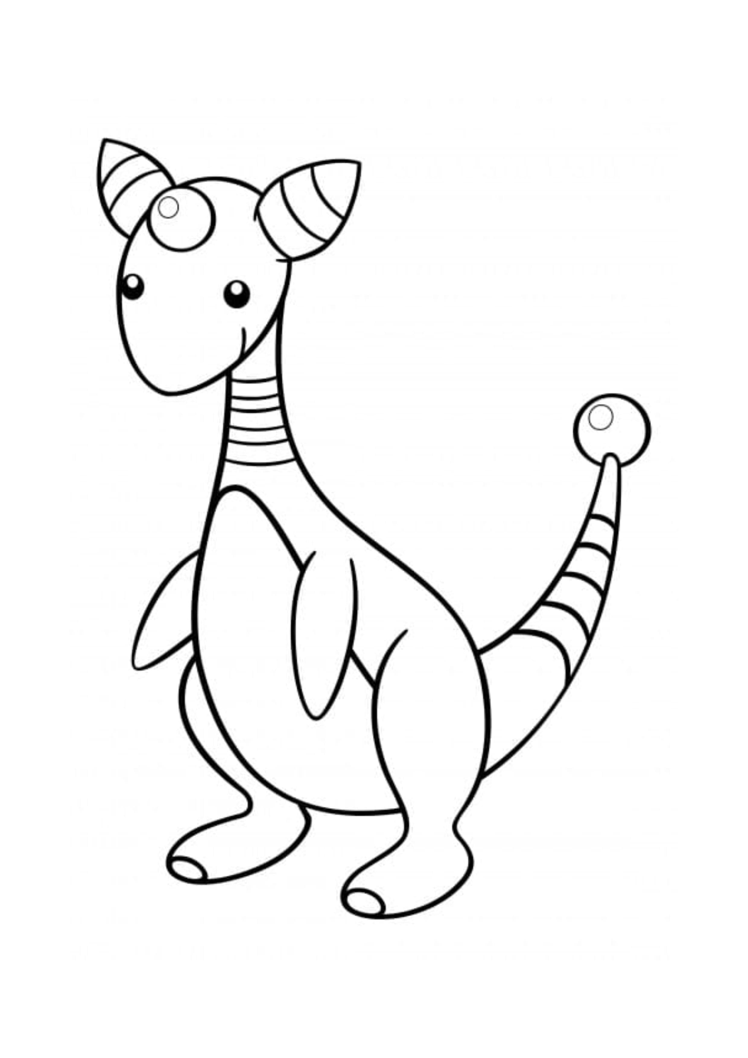 Ampharos coloring page (A4) to print