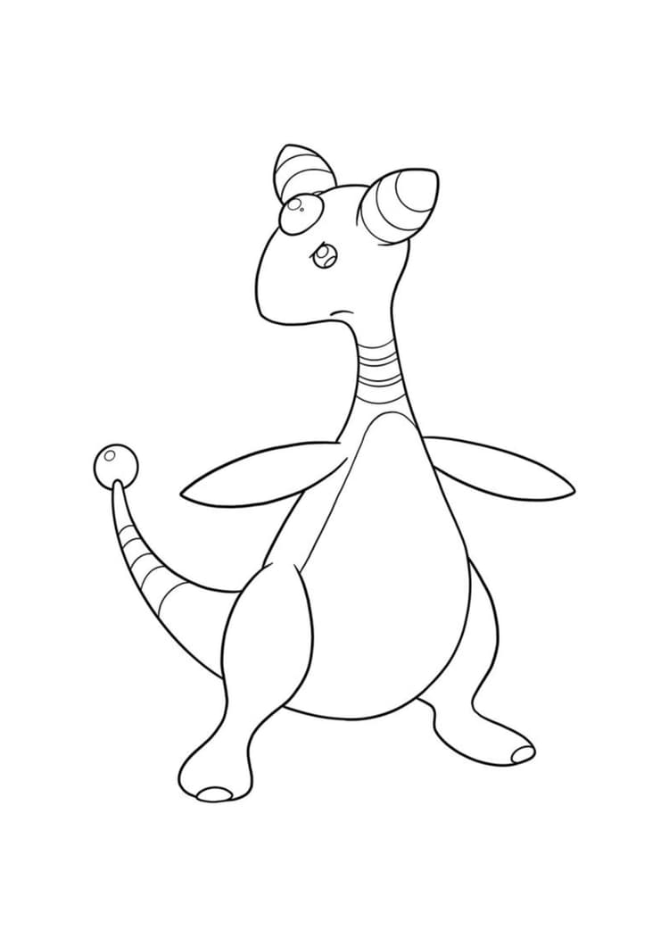 Ampharos coloring page (A4) to print