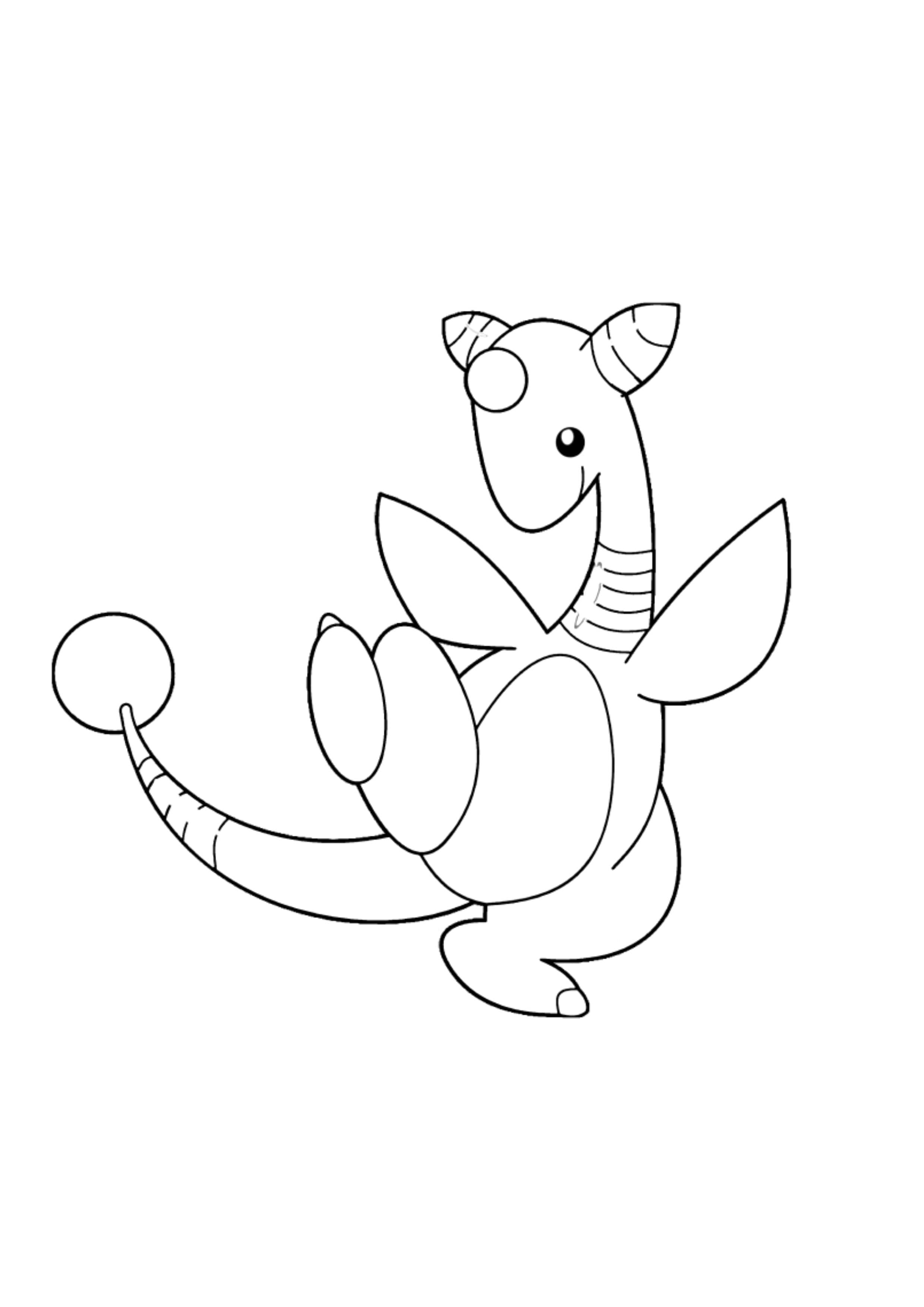Ampharos coloring page (A4) to print