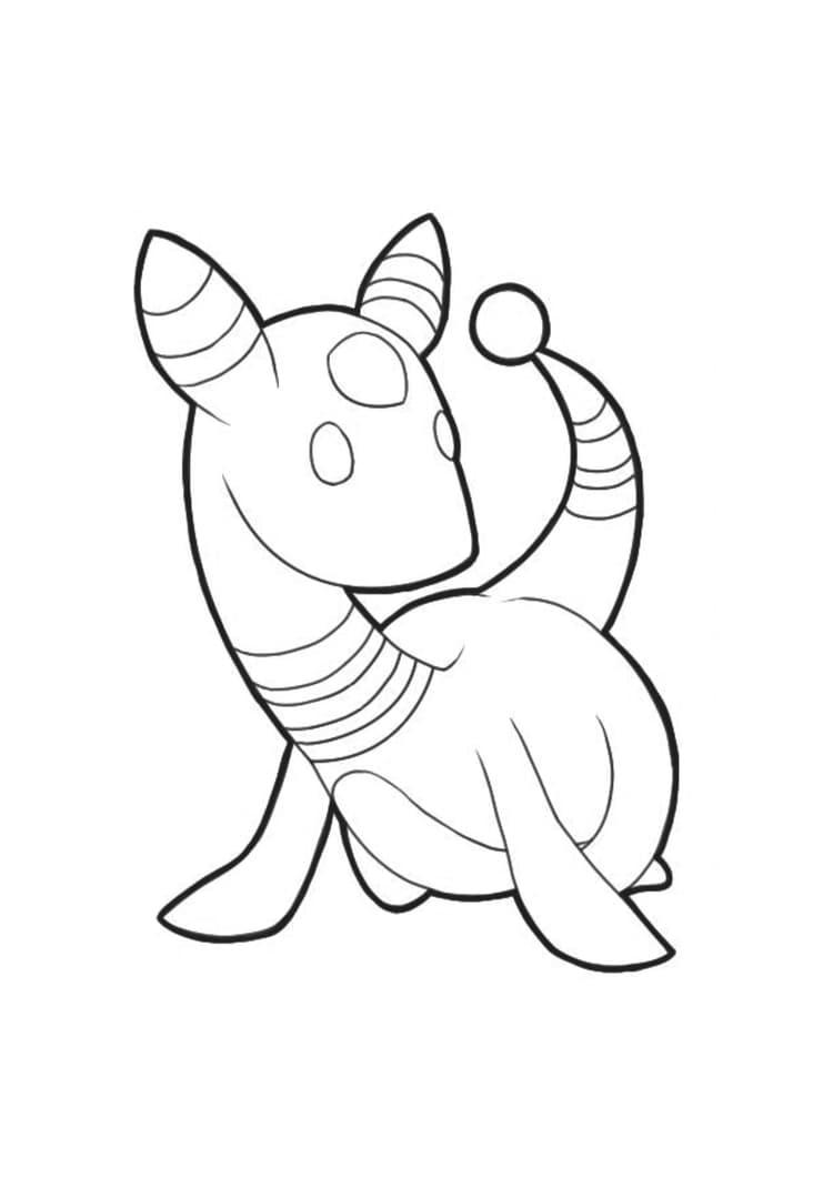 Ampharos coloring page (A4) to print