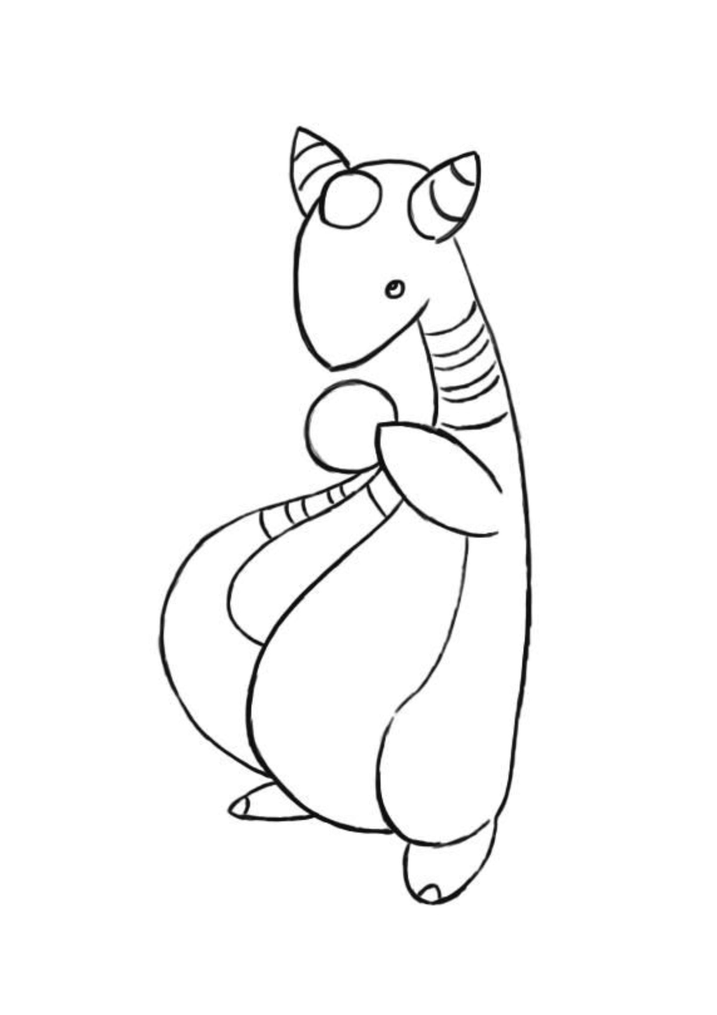 Ampharos coloring page (A4) to print