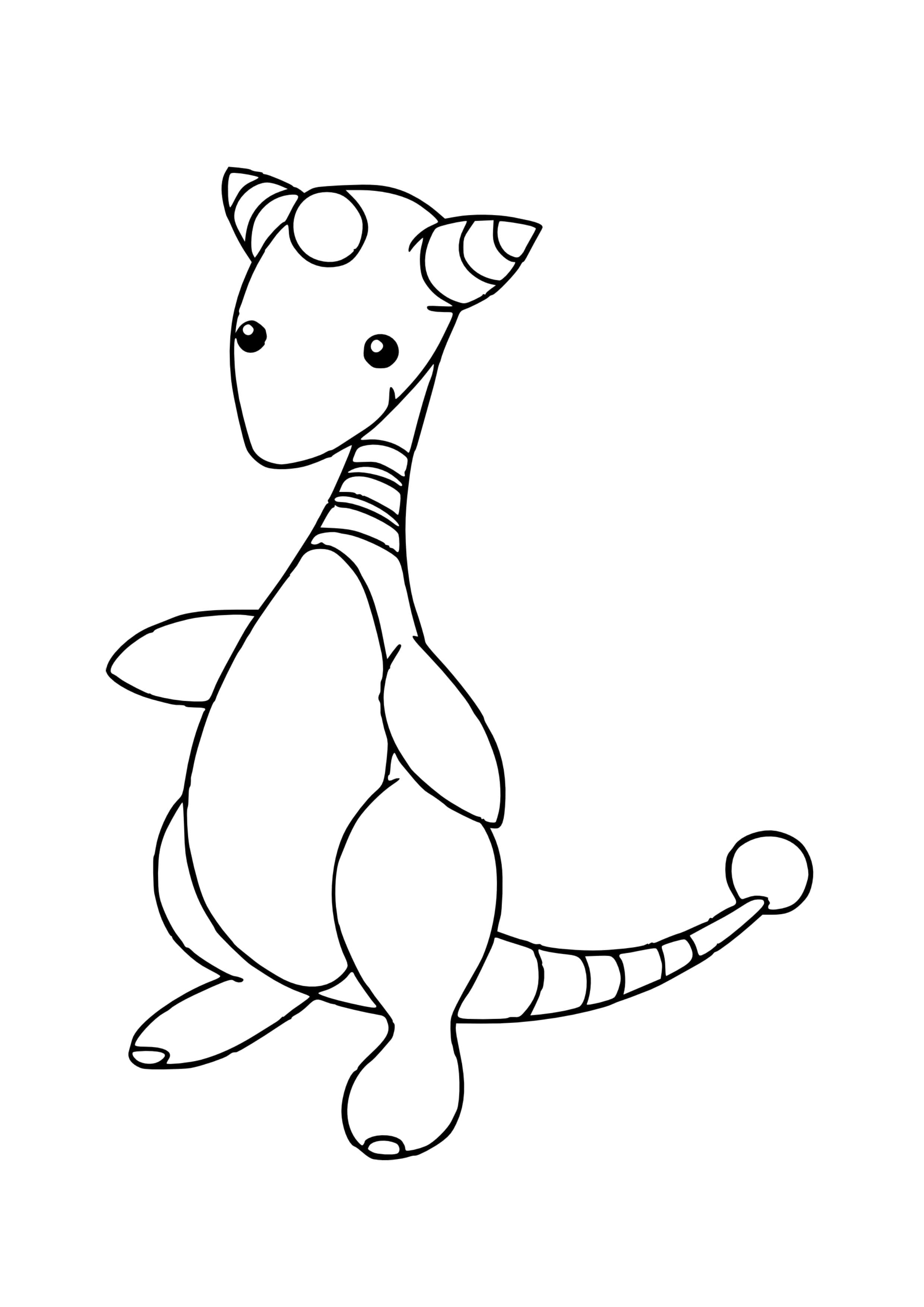 Ampharos coloring page (A4) to print