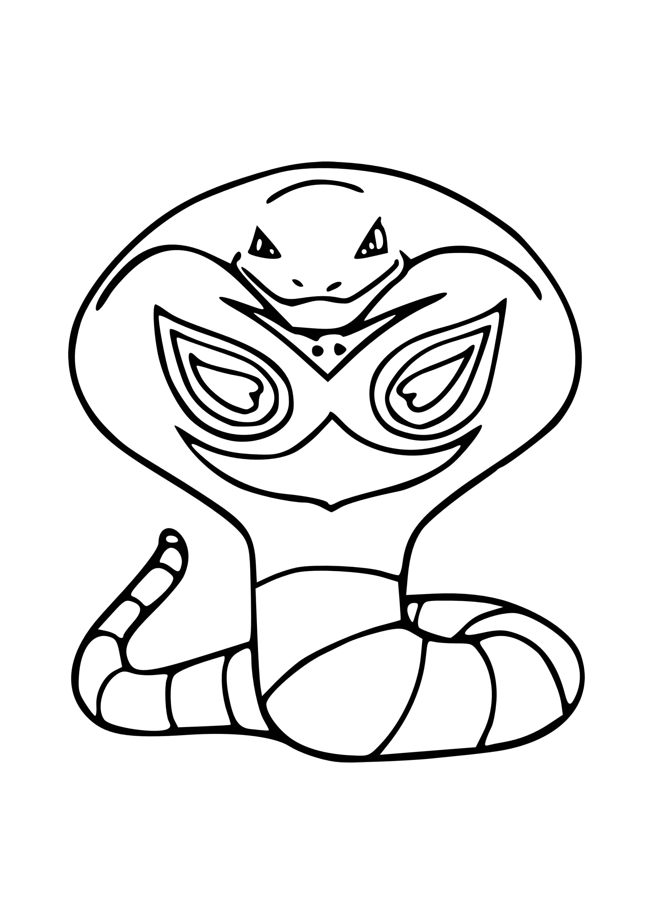 Arbok coloring page (A4) to print
