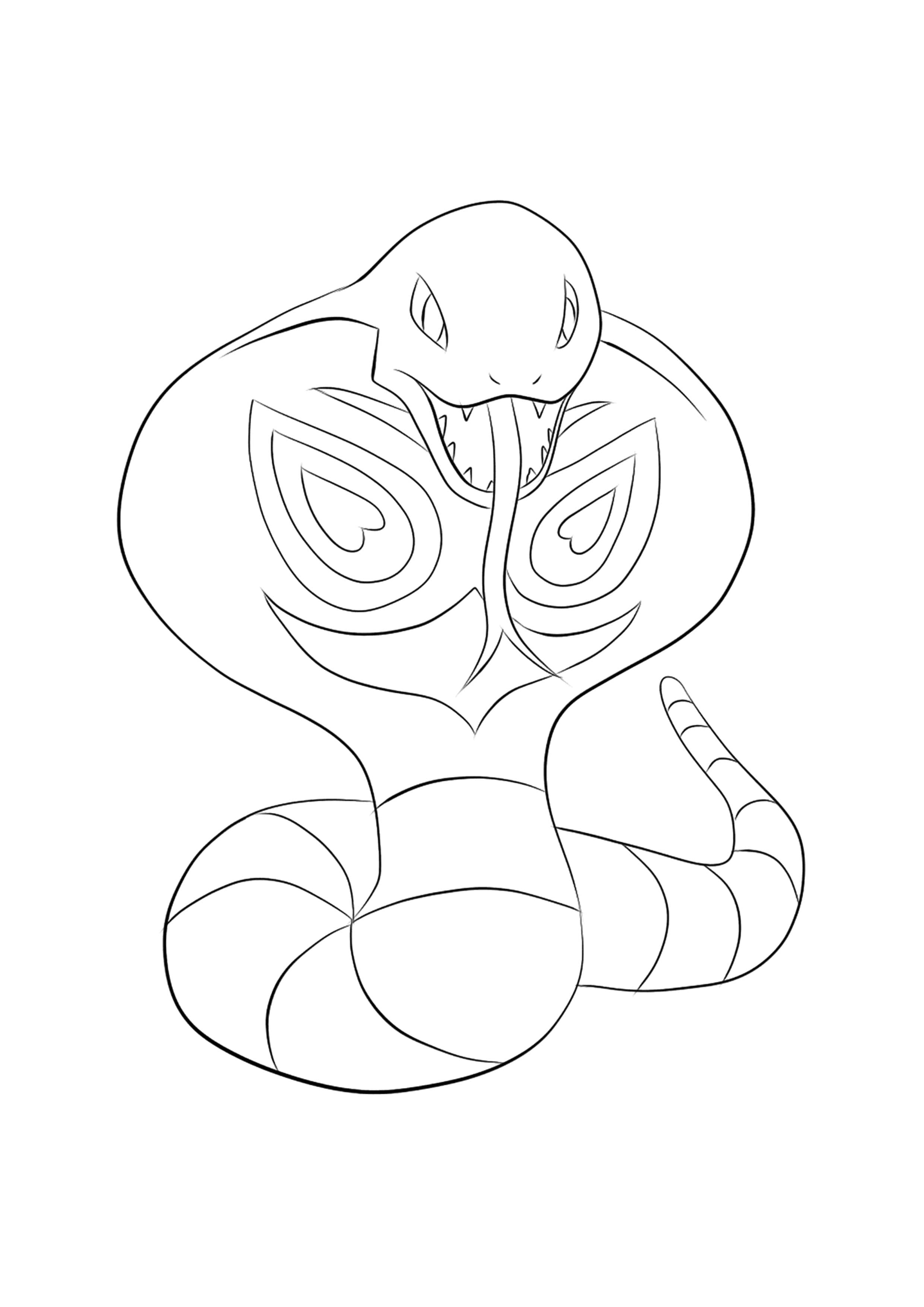 Arbok coloring page (A4) to print