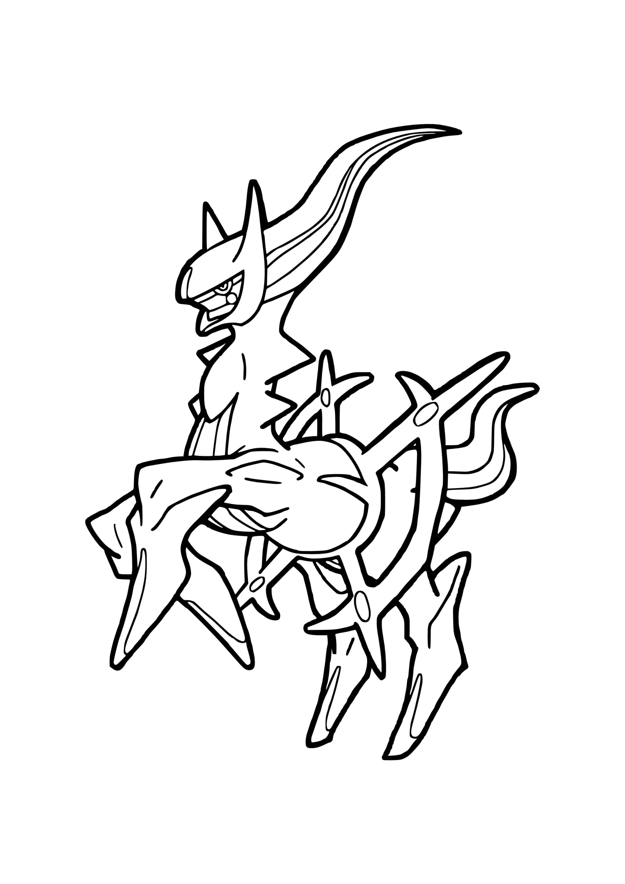 Arceus coloring page (A4) to print