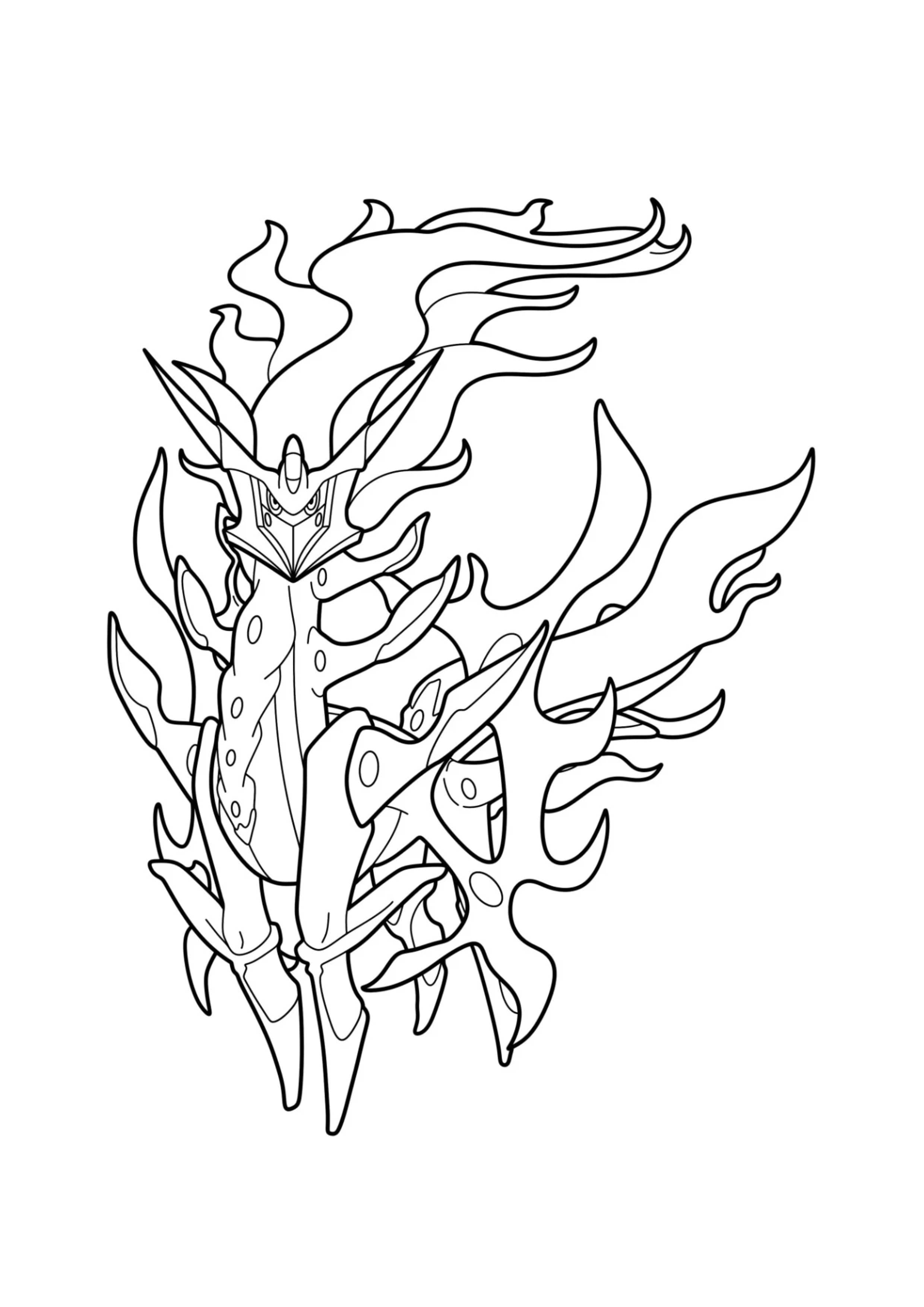 Arceus coloring page (A4) to print