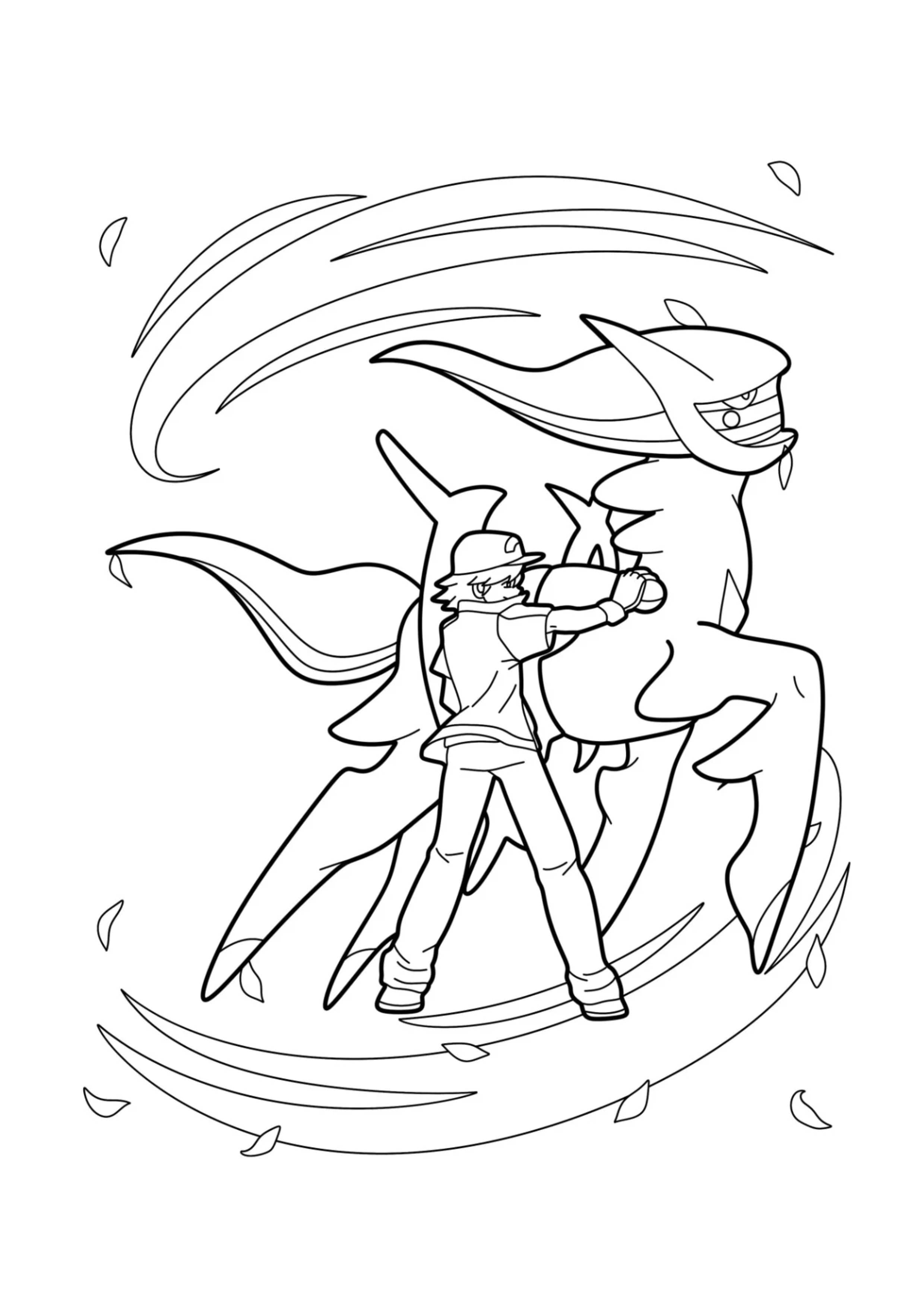 Arceus coloring page (A4) to print