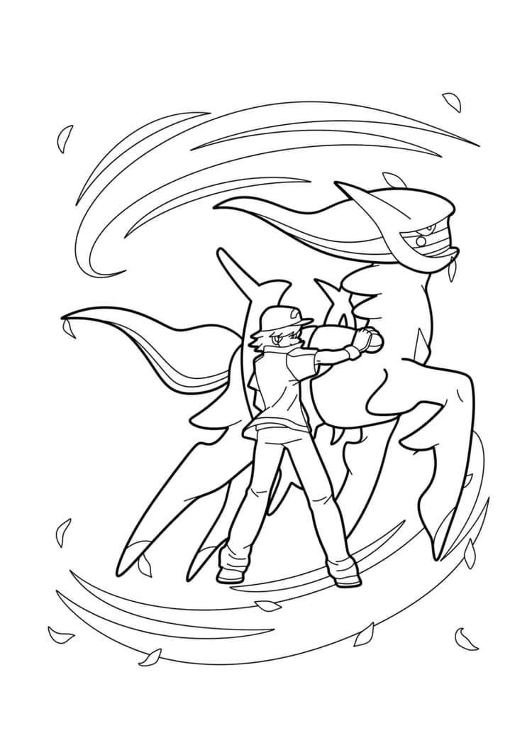 Arceus coloring page (A4) to print
