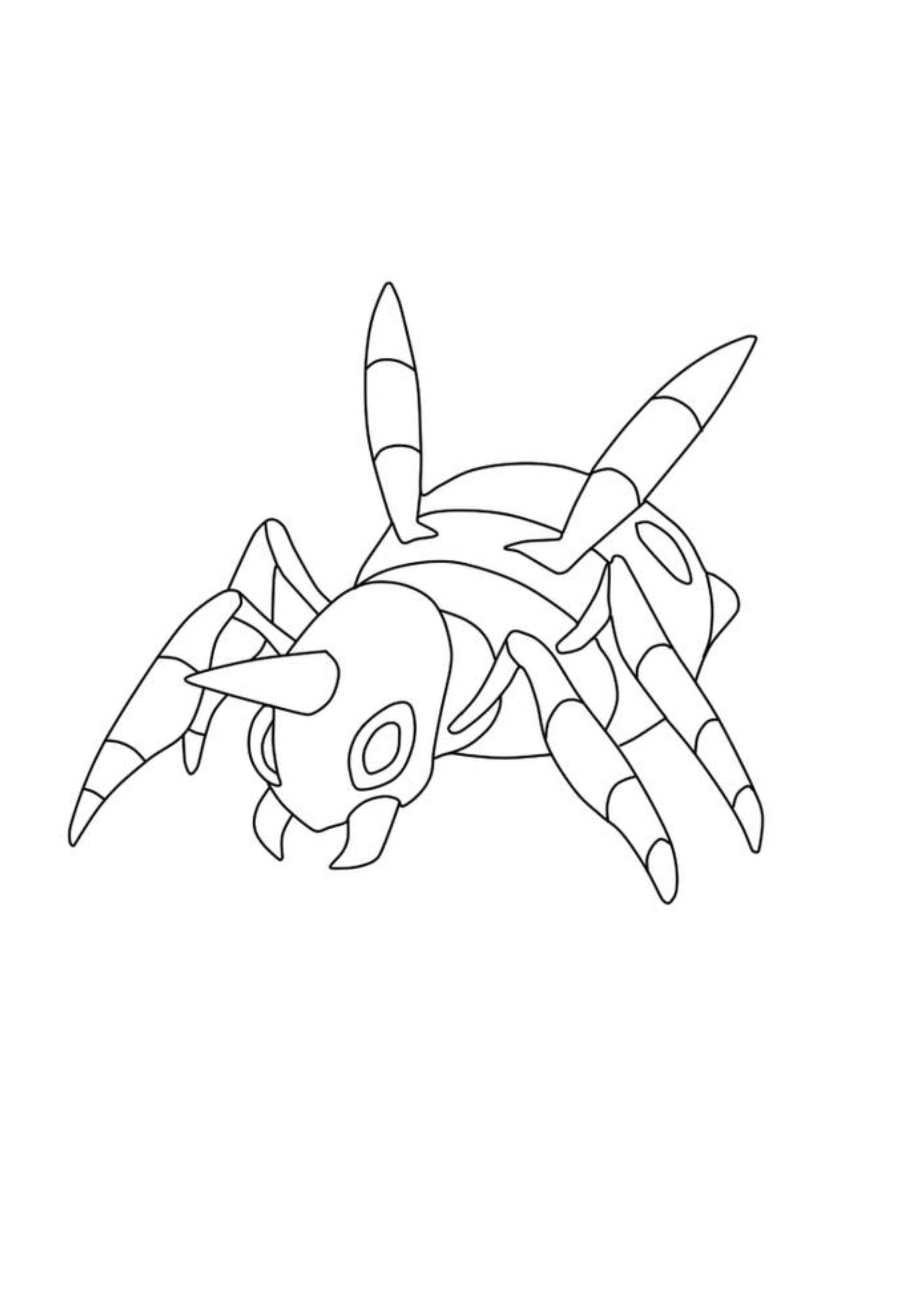 Ariados coloring page (A4) to print