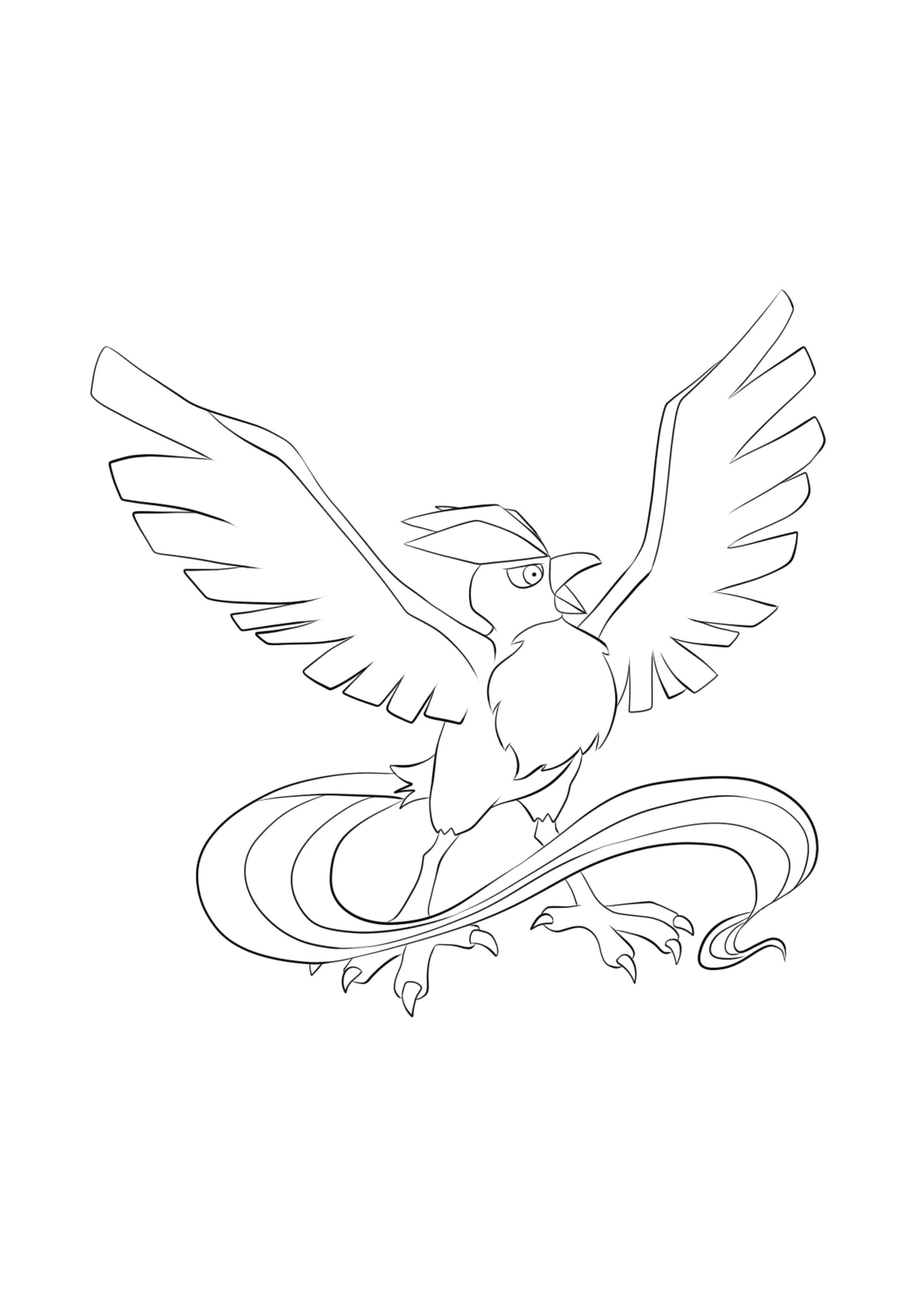 Articuno coloring page (A4) to print