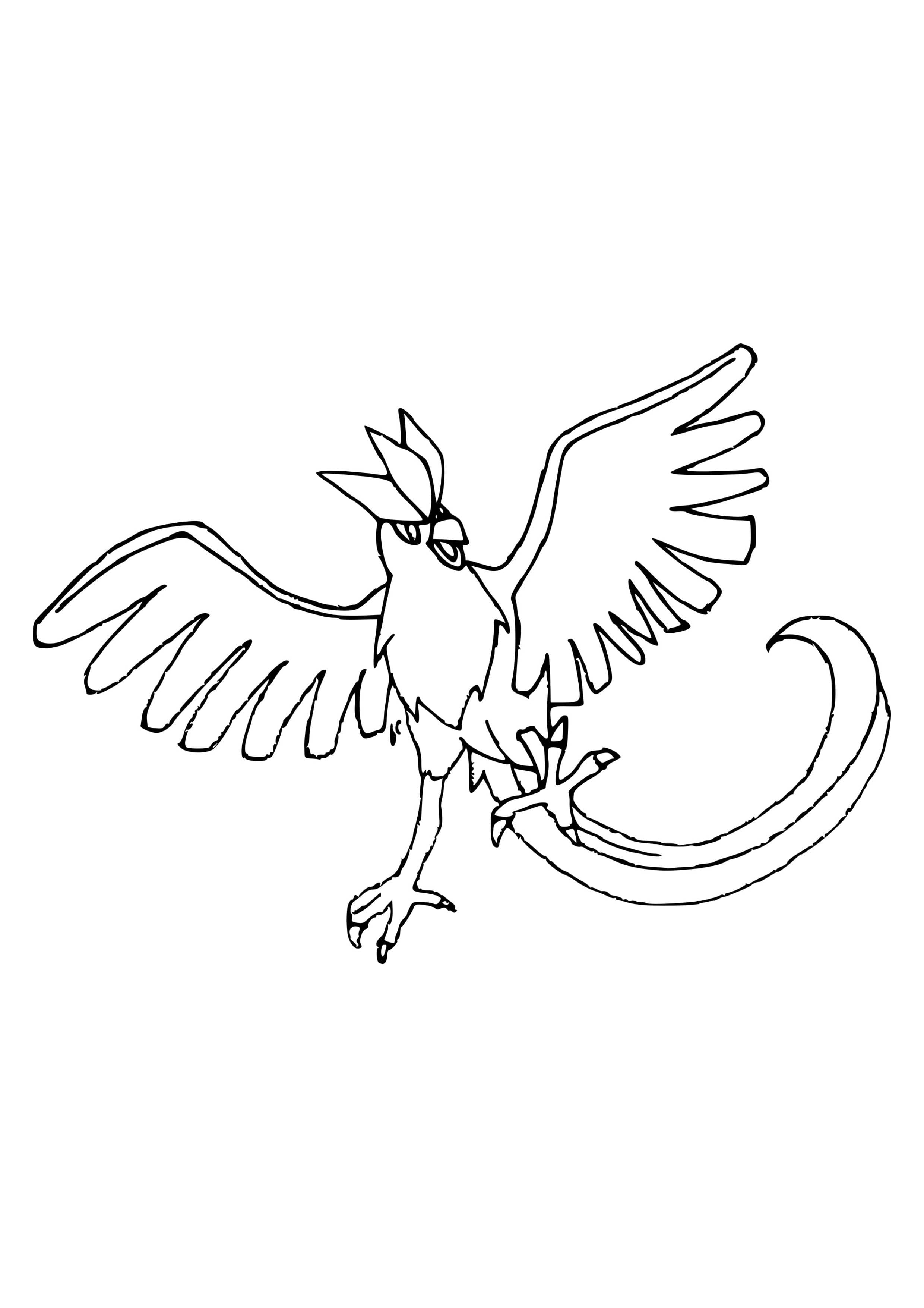 Articuno coloring page (A4) to print