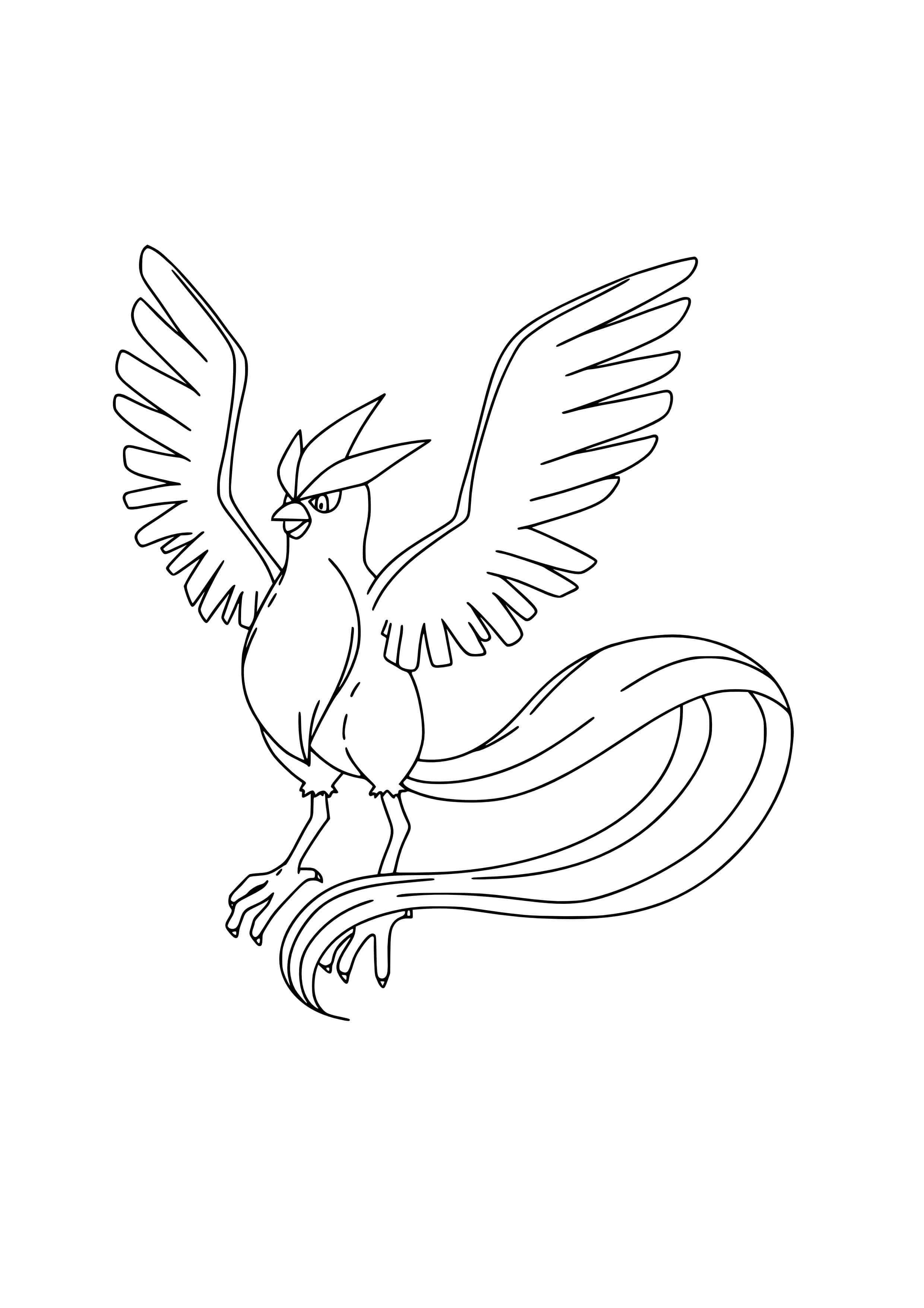 Articuno coloring page (A4) to print