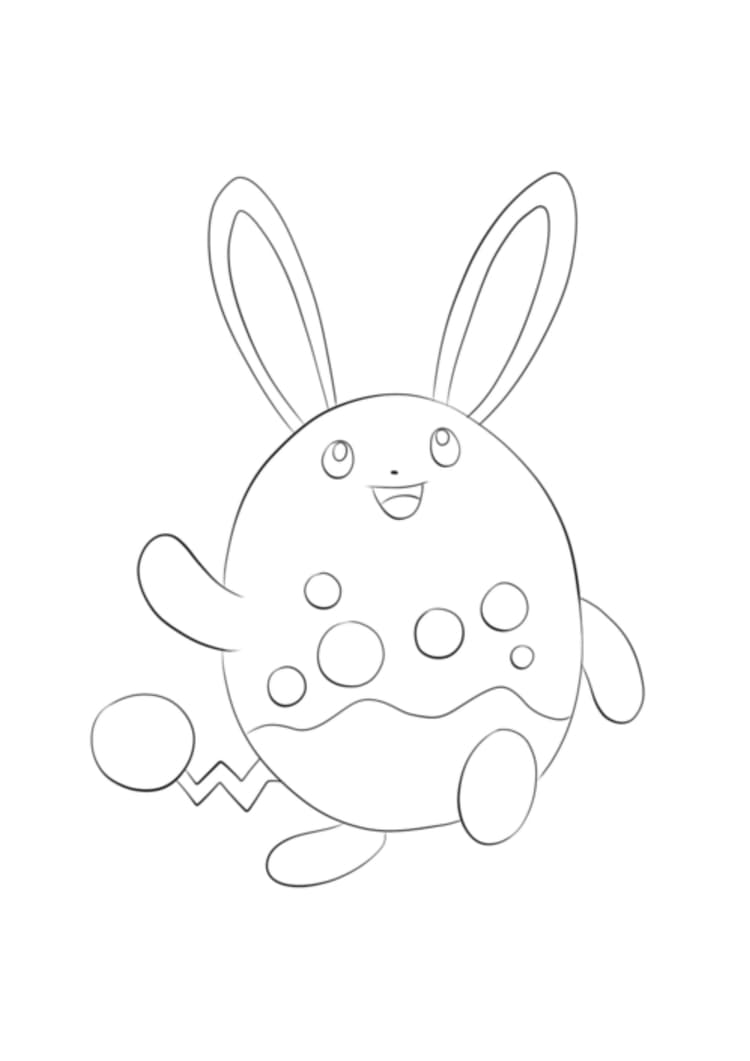 Azumarill coloring page (A4) to print