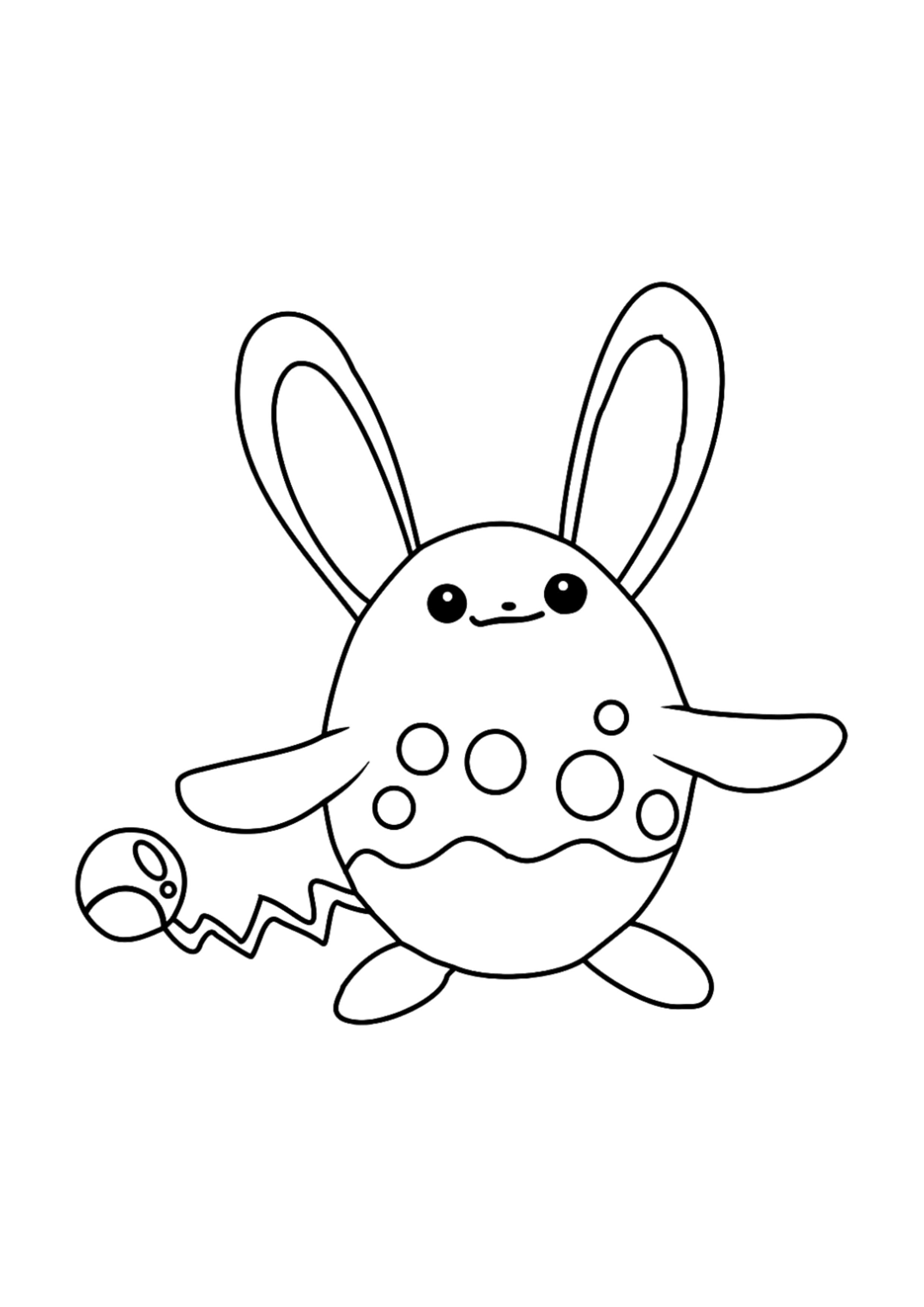 Azumarill coloring page (A4) to print