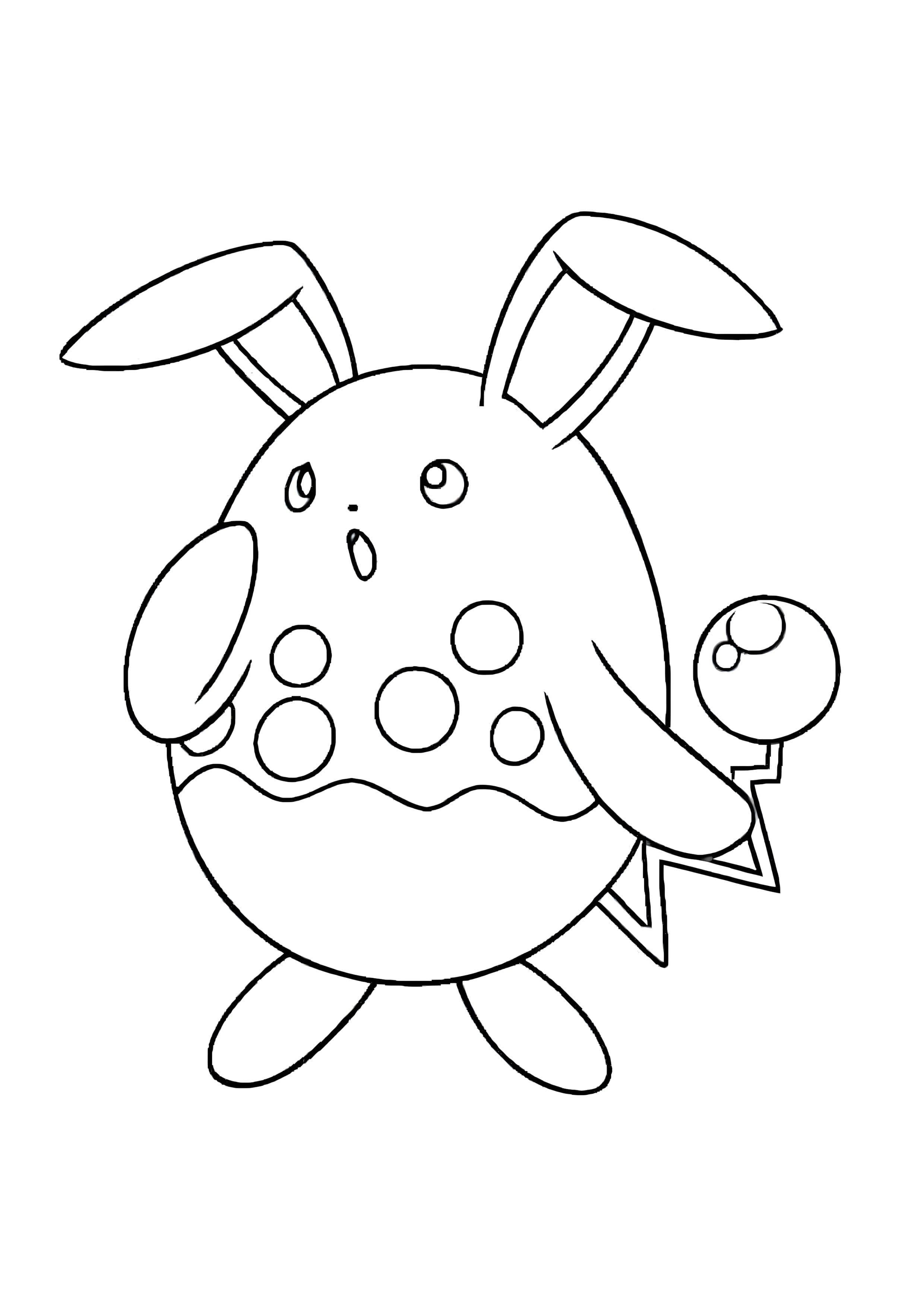 Azumarill coloring page (A4) to print