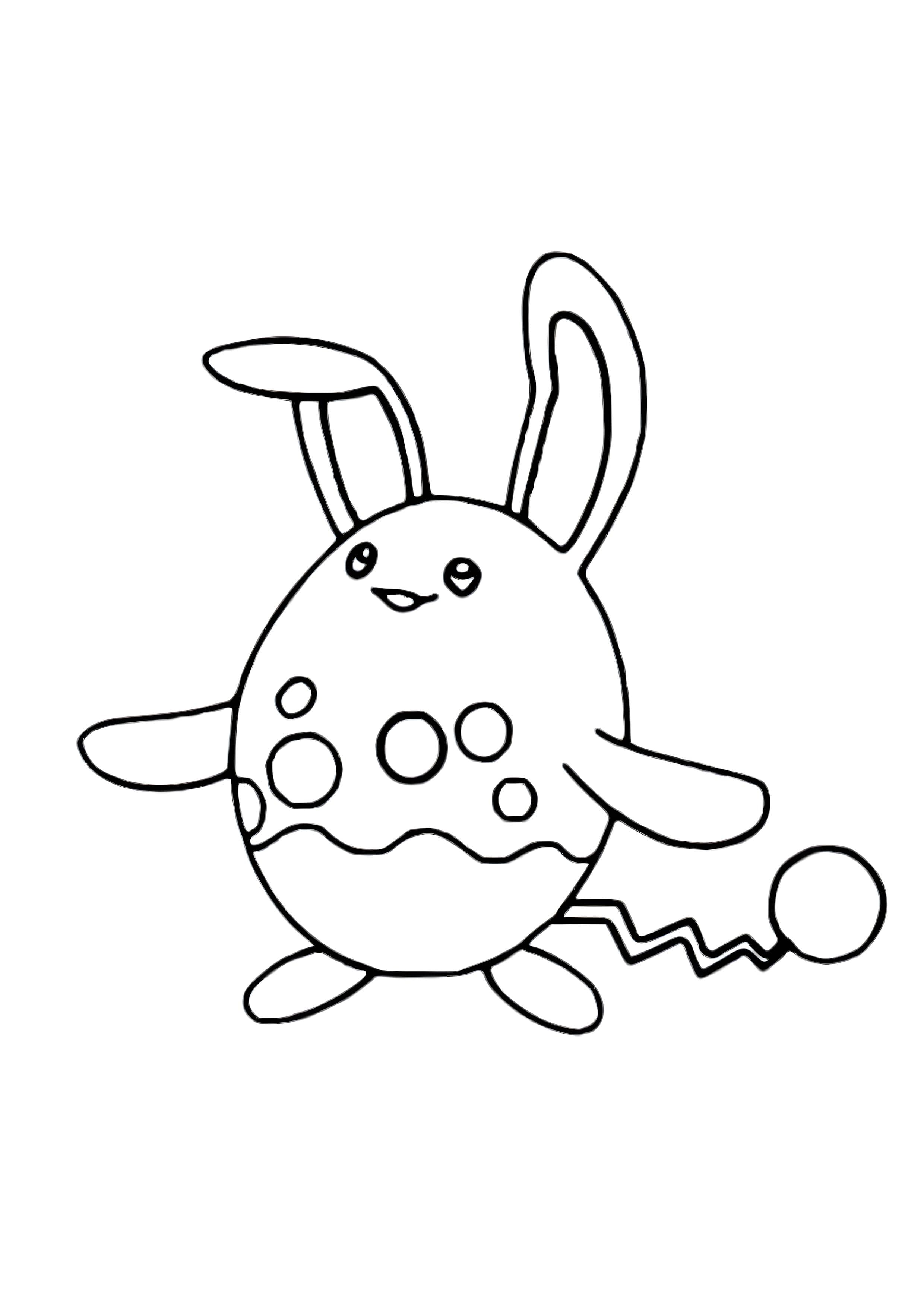 Azumarill coloring page (A4) to print