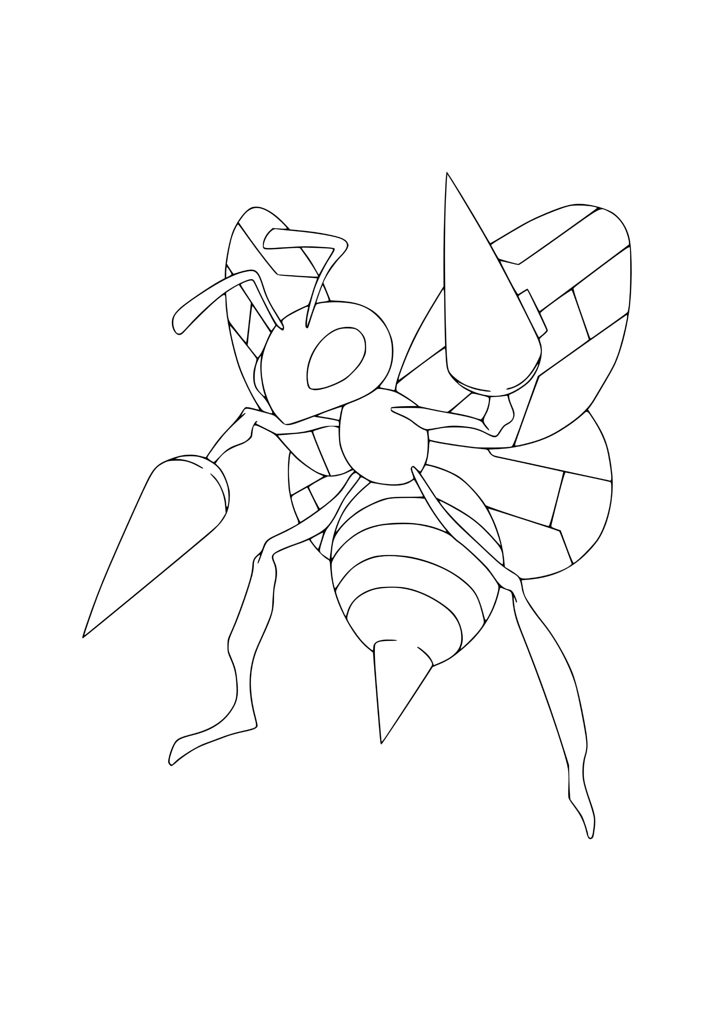Beedrill coloring page (A4) to print