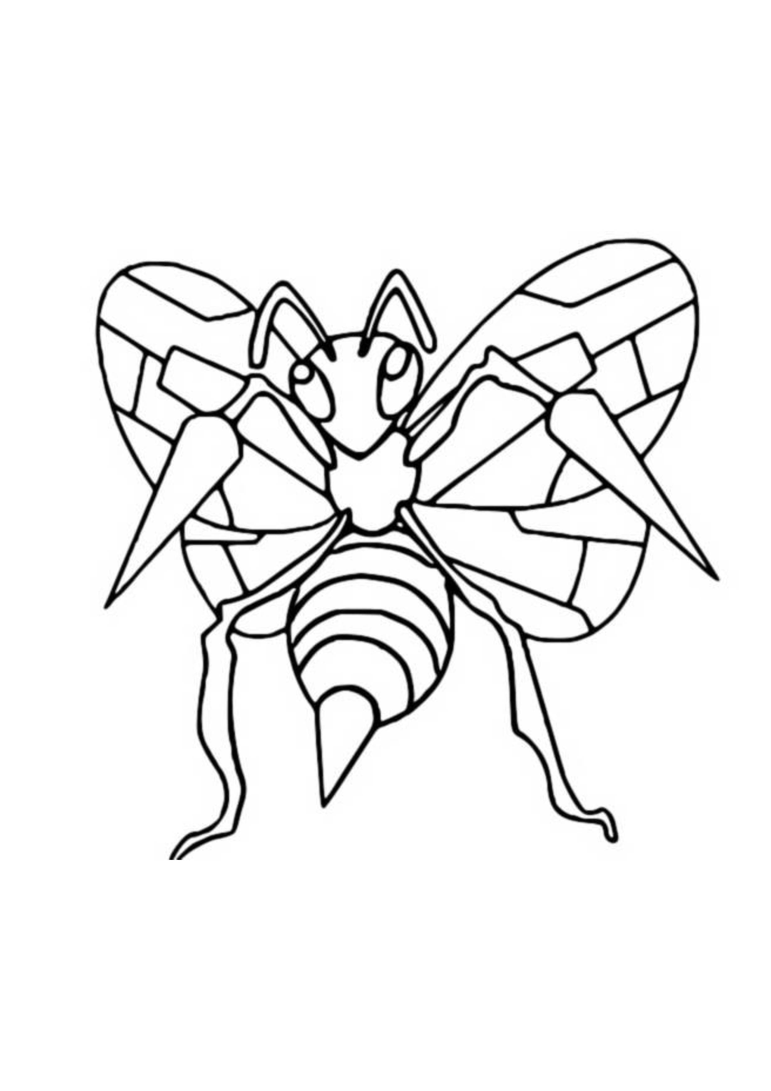Beedrill coloring page (A4) to print