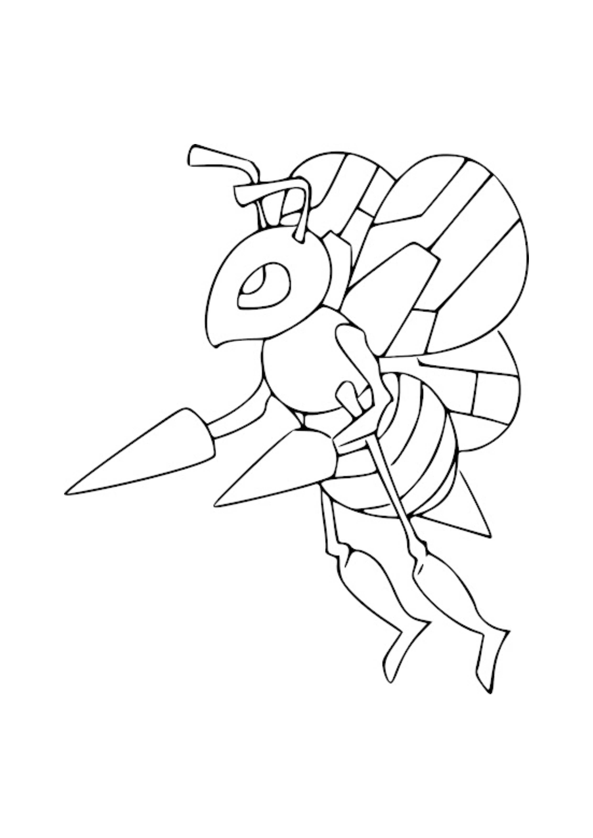 Beedrill coloring page (A4) to print