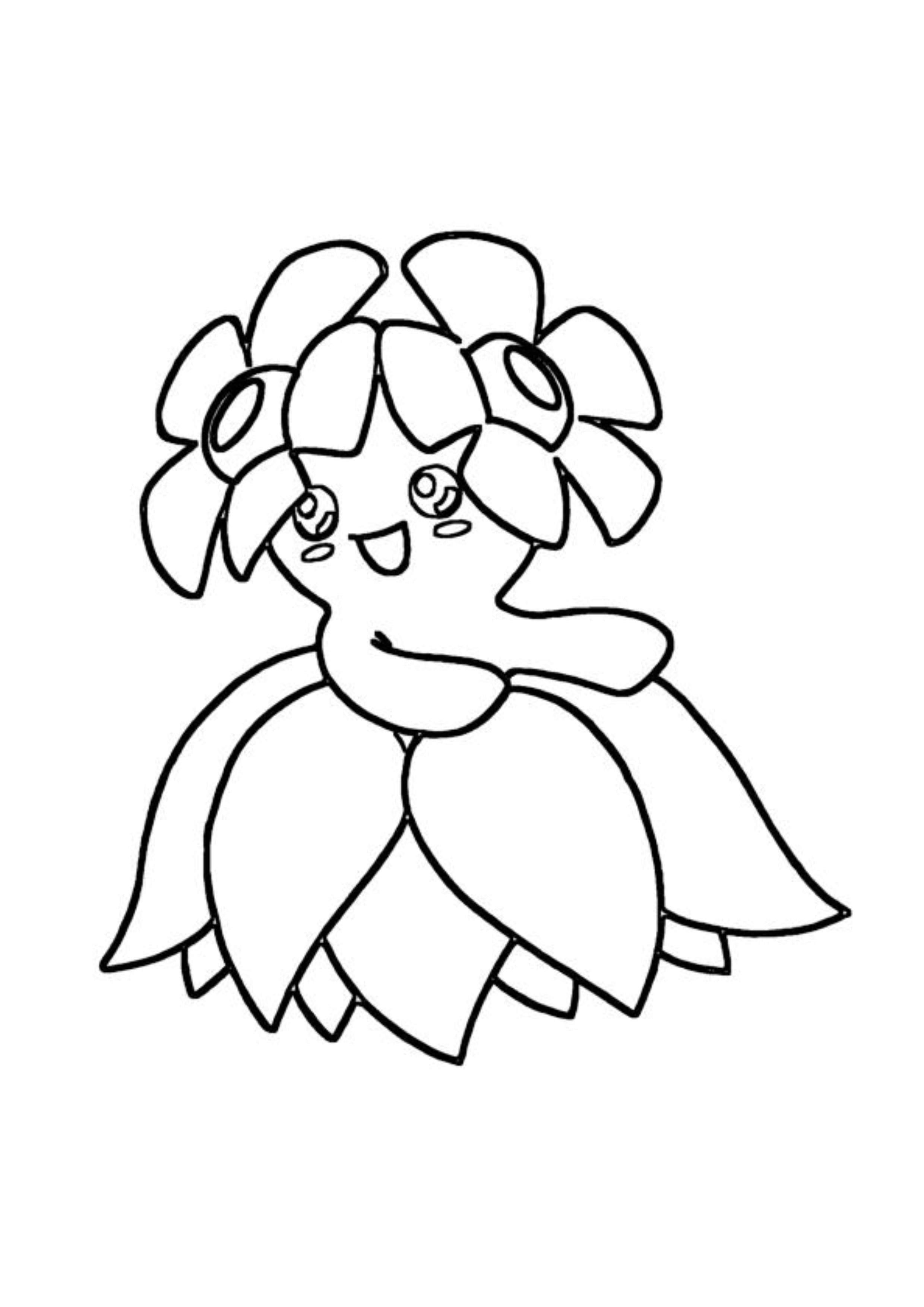Bellossom coloring page (A4) to print
