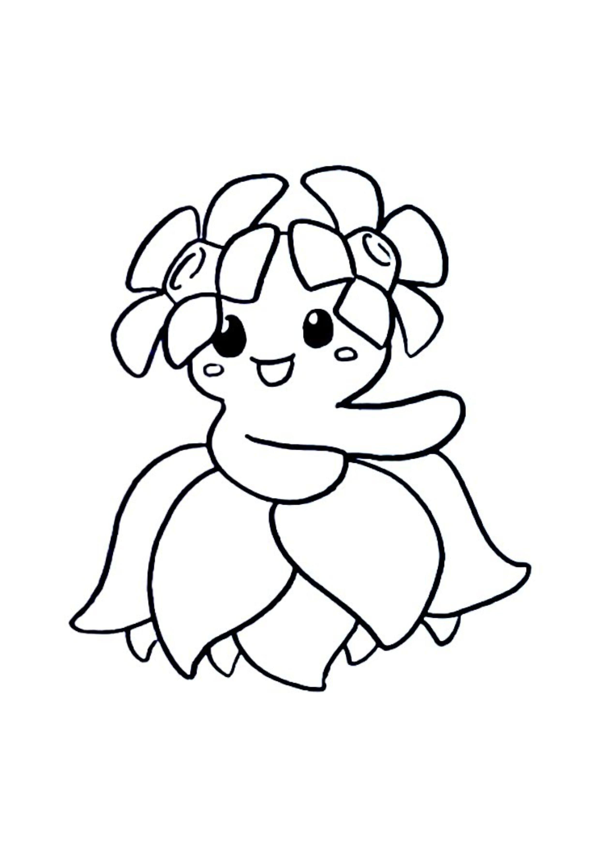 Bellossom coloring page (A4) to print