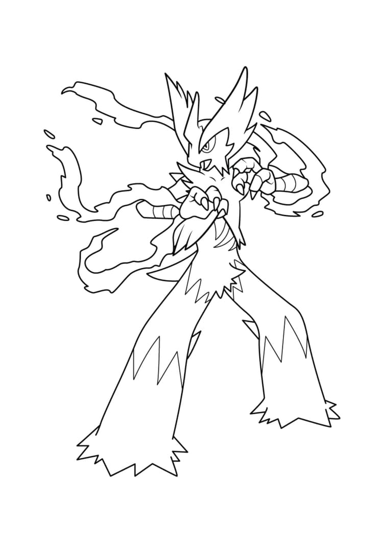 Blaziken coloring page (A4) to print