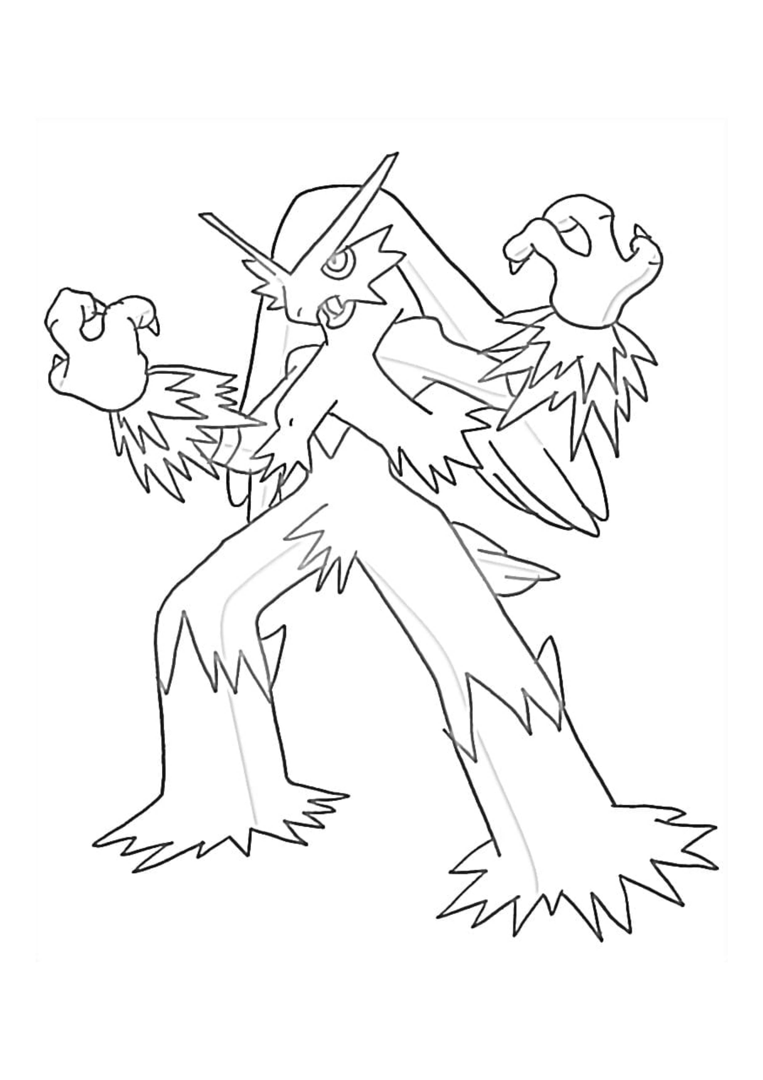 Blaziken coloring page (A4) to print