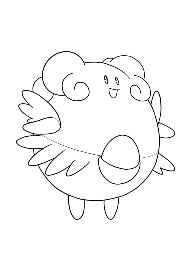 Blissey coloring page (A4) to print