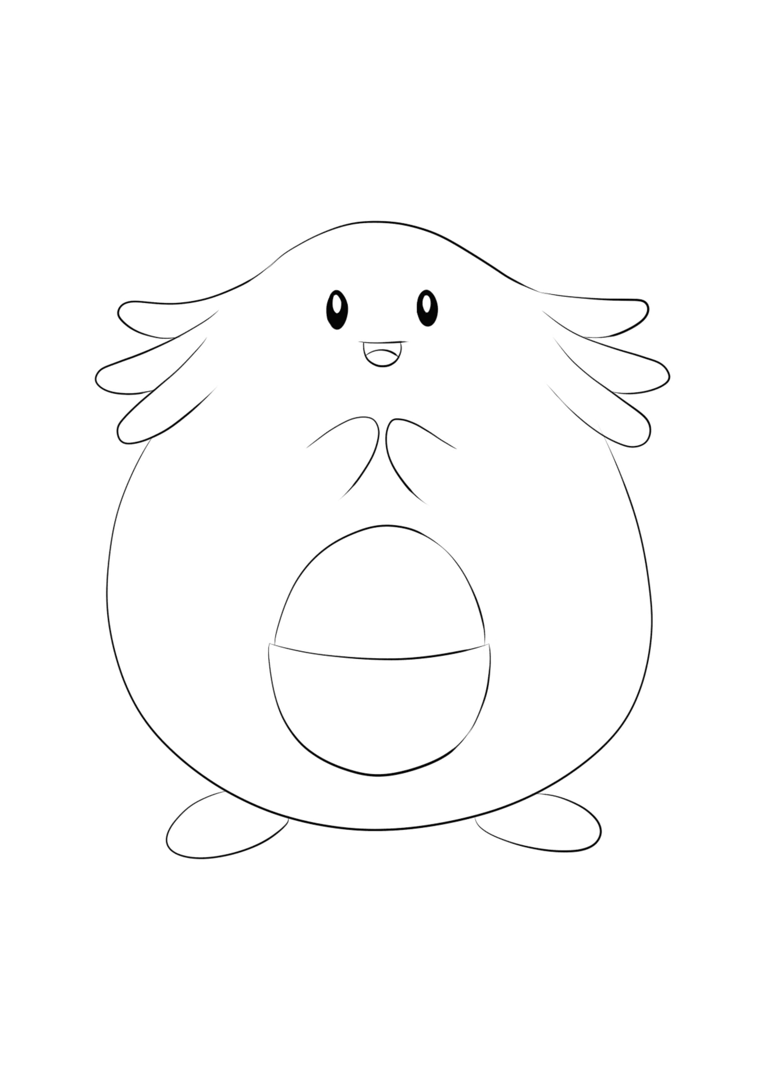 Blissey coloring page (A4) to print
