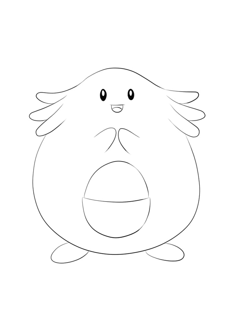 Blissey coloring page (A4) to print