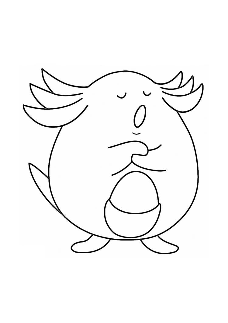 Blissey coloring page (A4) to print