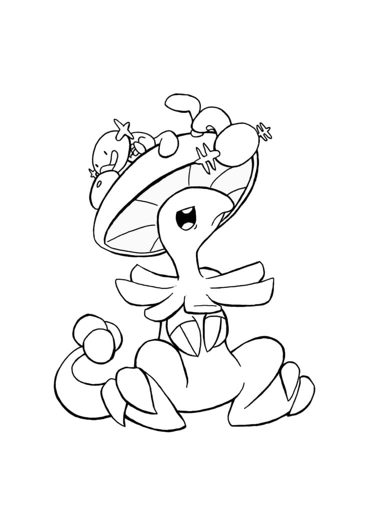 Breloom coloring page (A4) to print