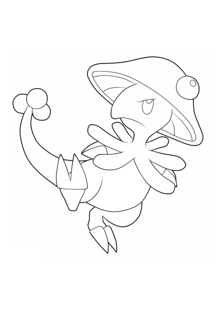 Breloom coloring page (A4) to print