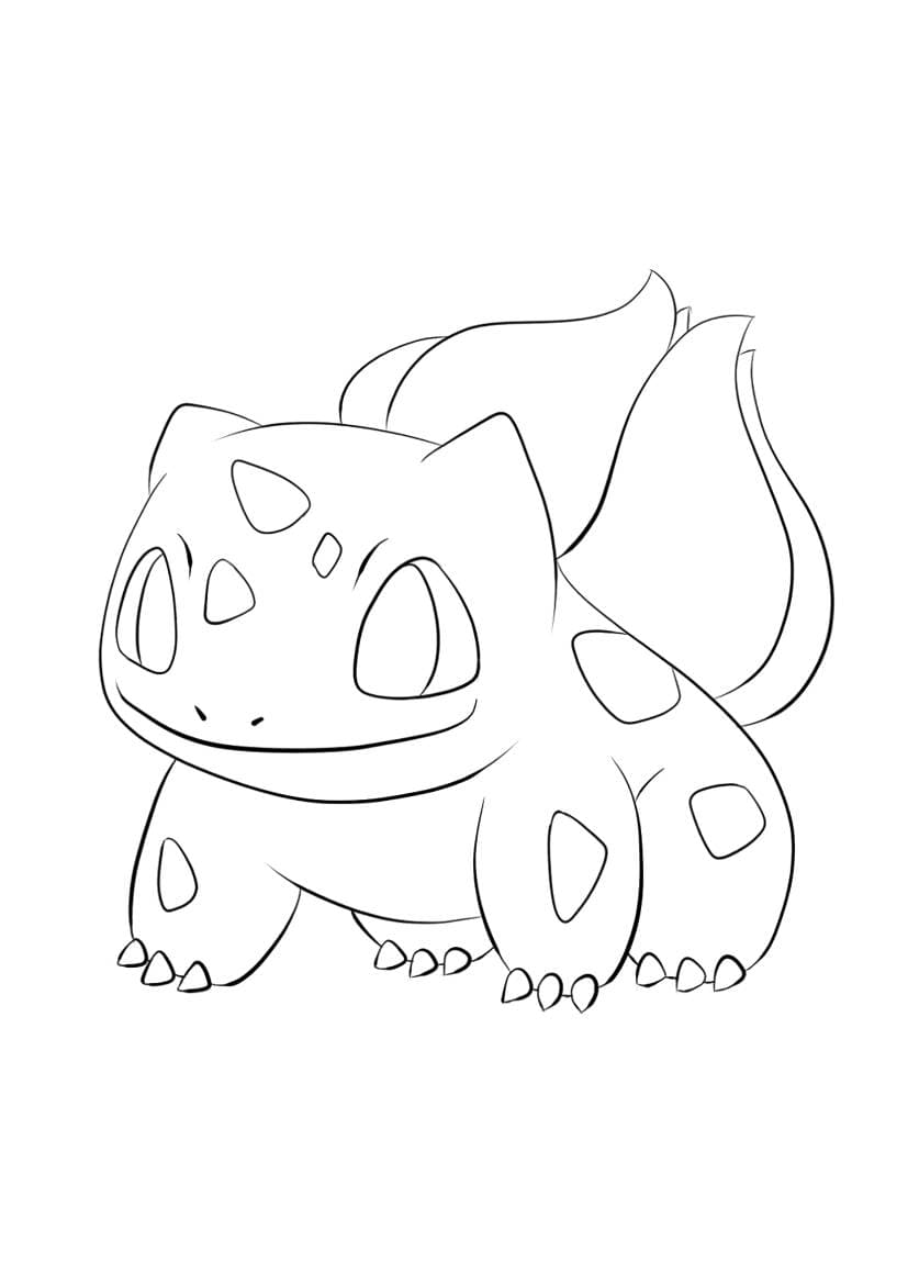 Bulbasaur coloring page (A4) to print