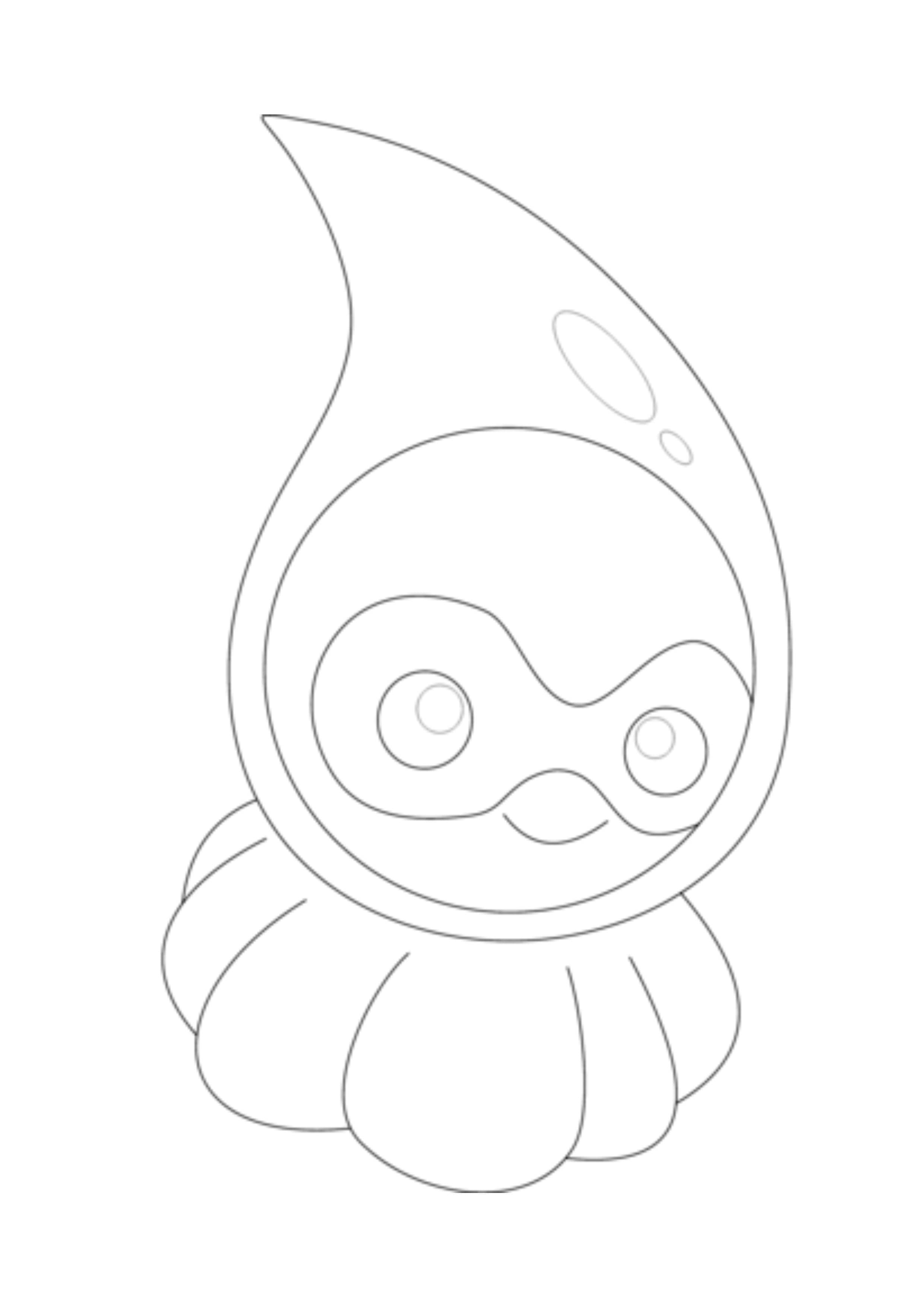 Castform coloring page (A4) to print
