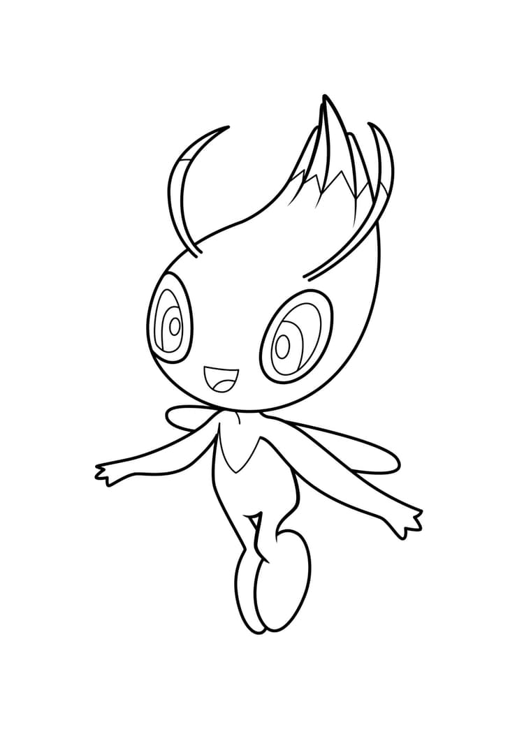 Celebi coloring page (A4) to print