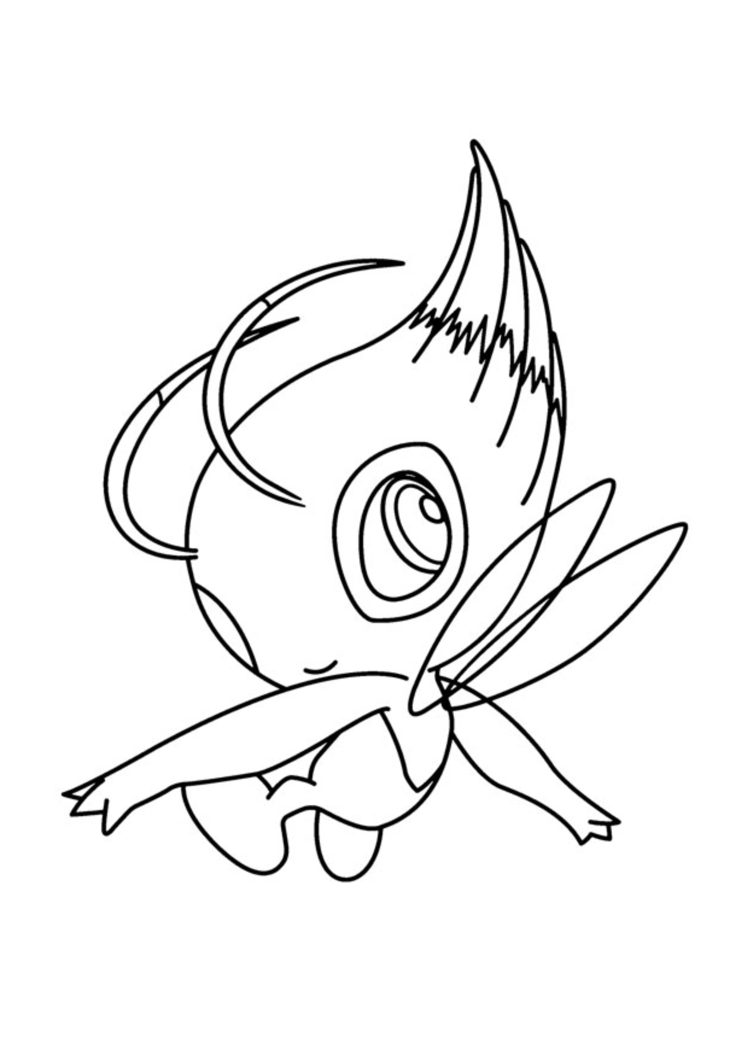 Celebi coloring page (A4) to print