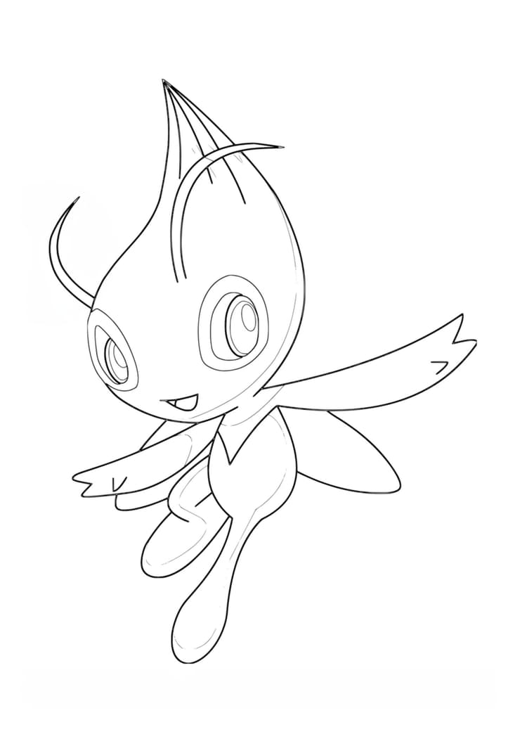 Celebi coloring page (A4) to print