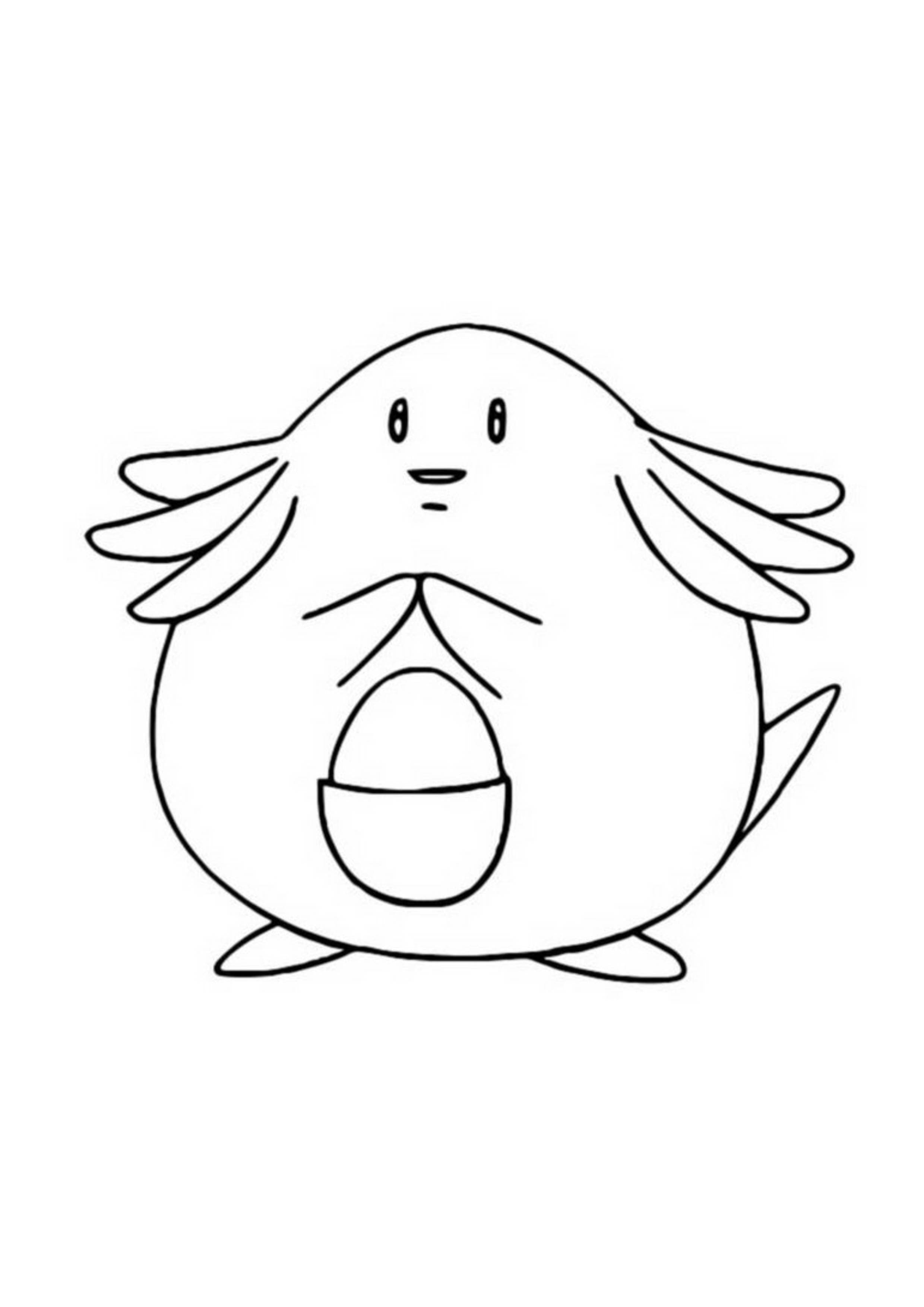 Chansey coloring page (A4) to print