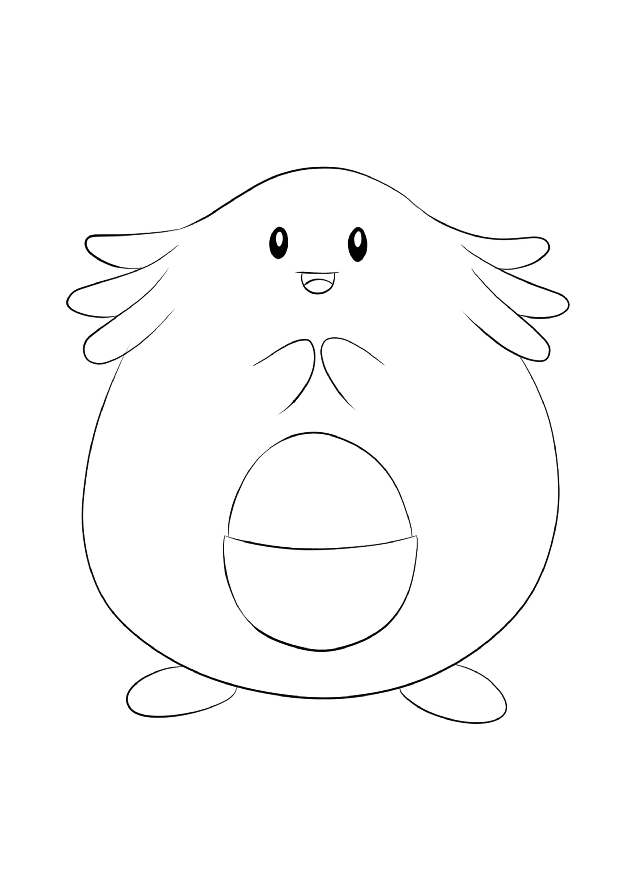 Chansey coloring page (A4) to print