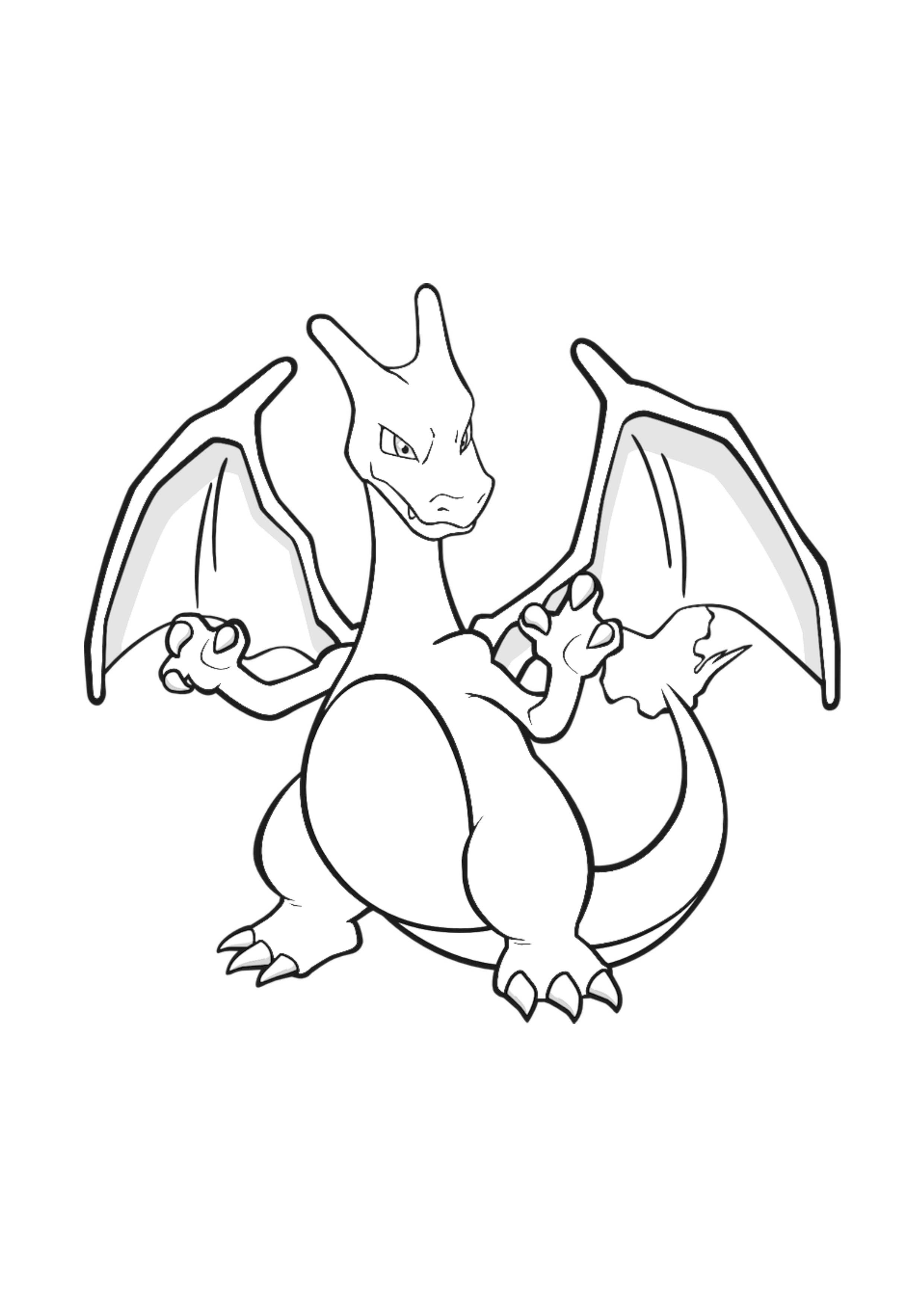 Charizard coloring page (A4) to print