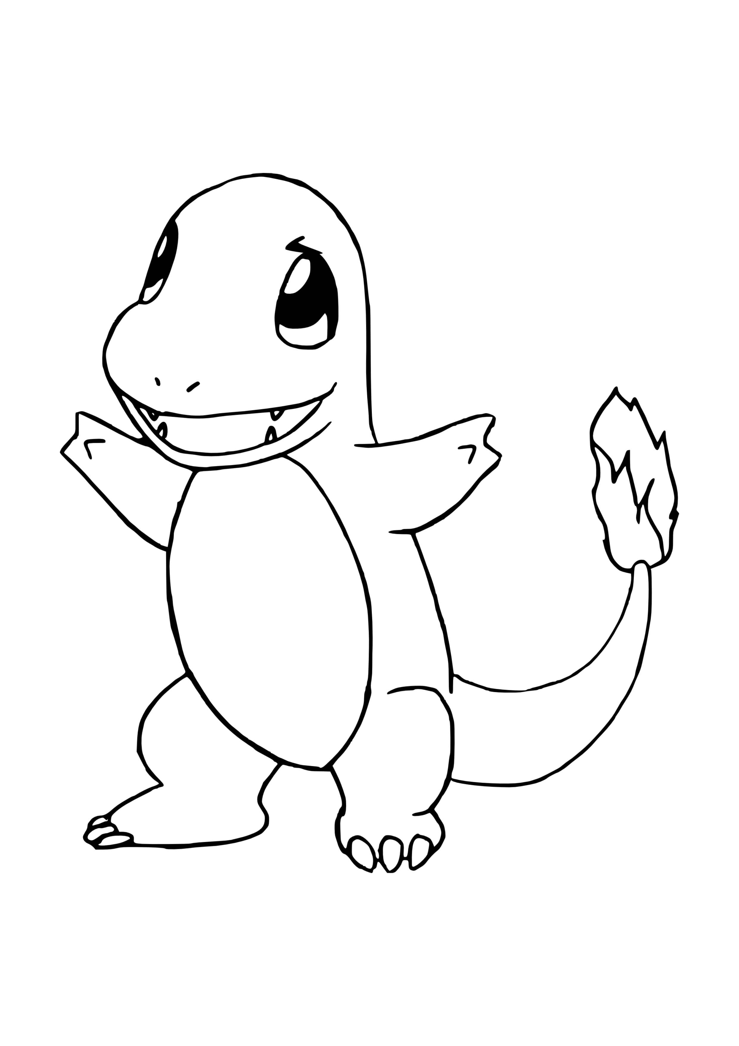 Charmander coloring page (A4) to print