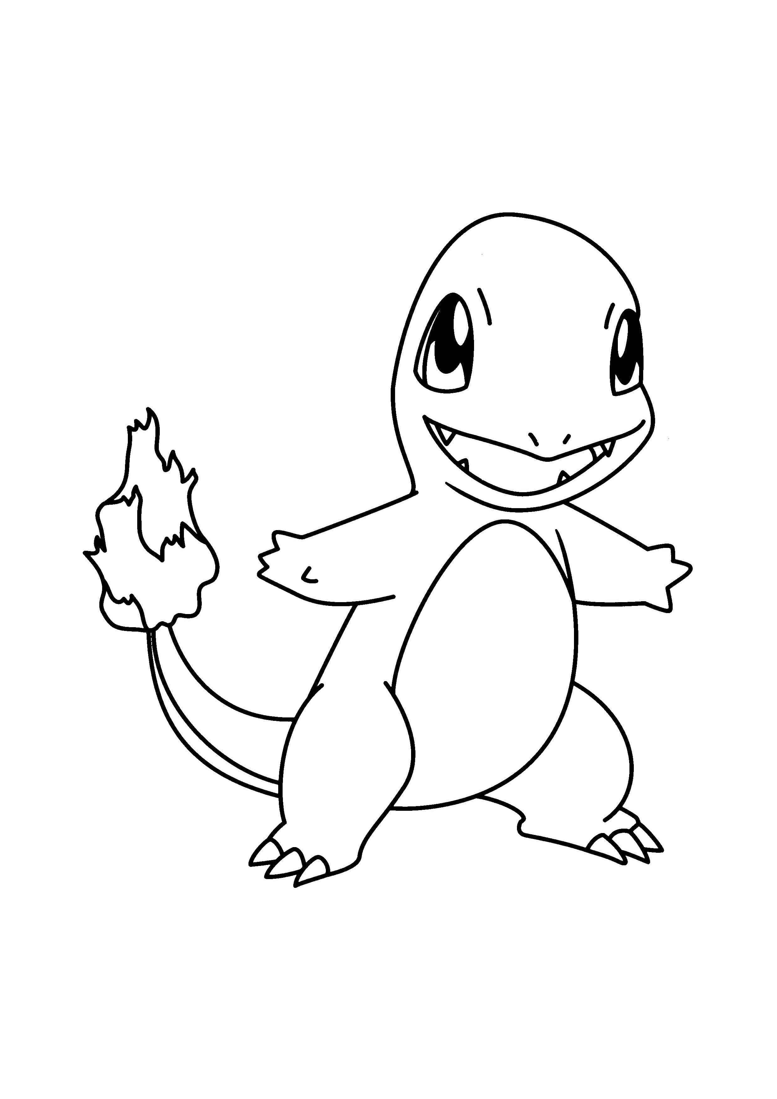 Charmander coloring page (A4) to print